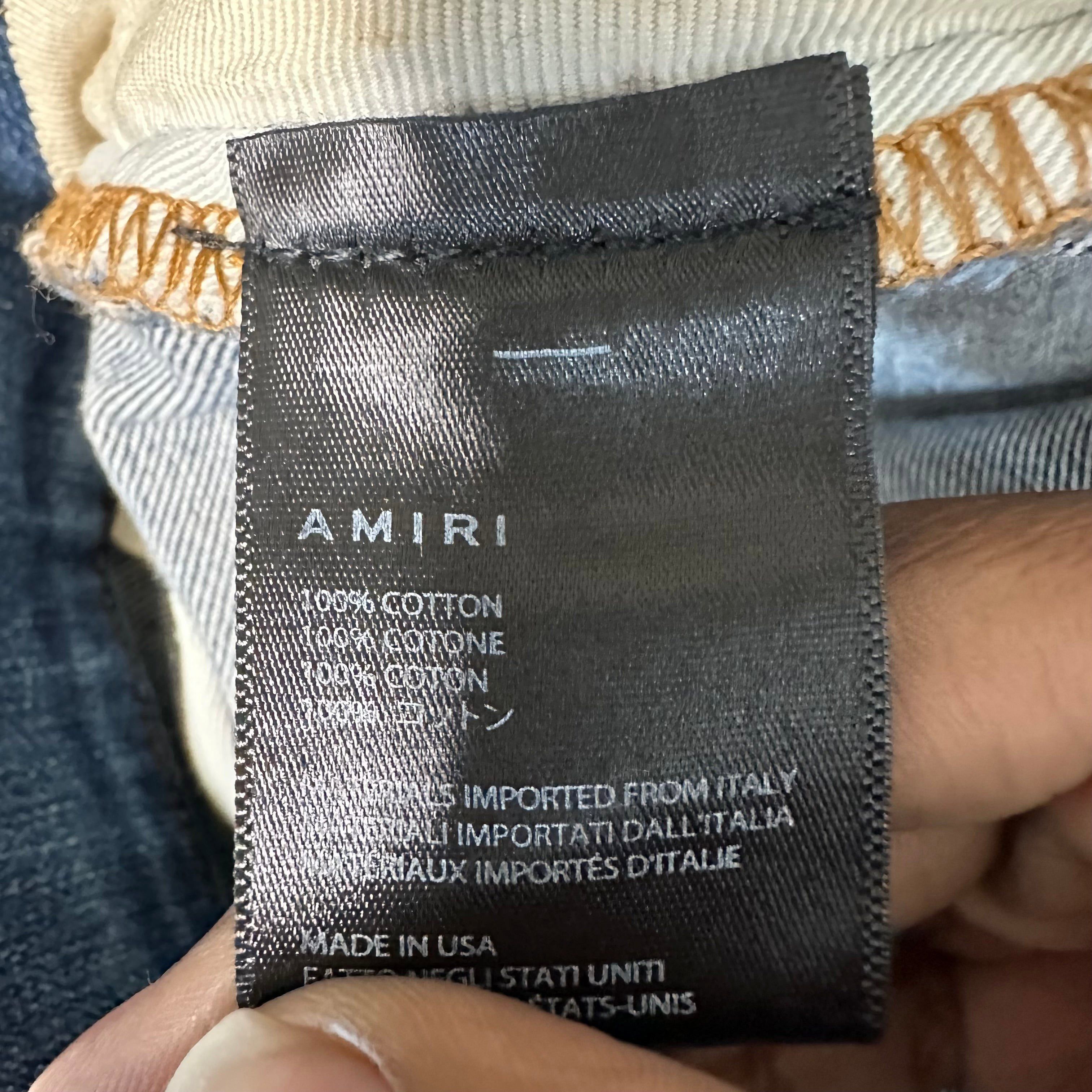 Amiri Amiri Knee Hole Dark Blue Denim Jeans Sz 34 Size US 34 / EU 50 - 5 Thumbnail