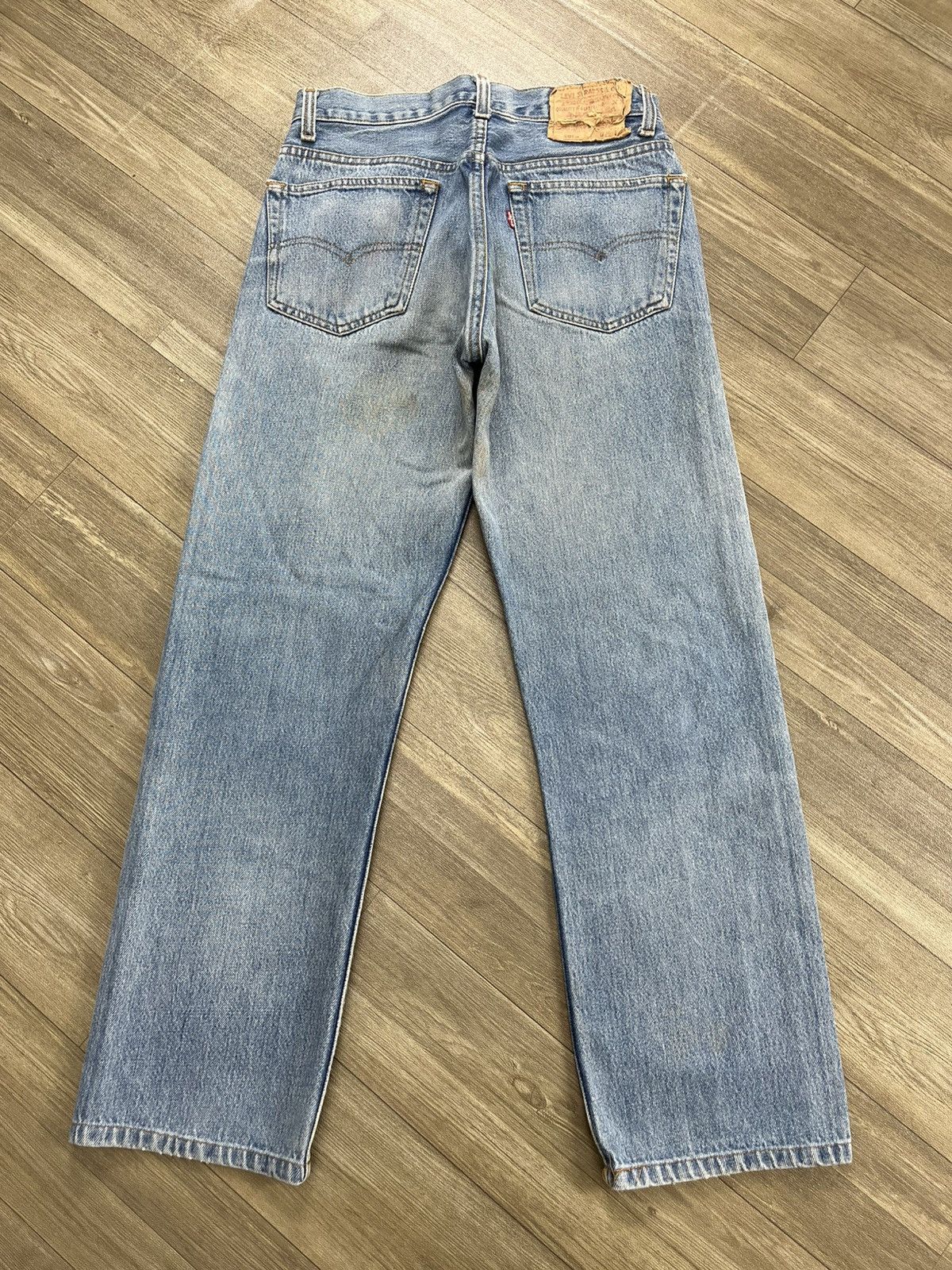 Levi's Vintage Clothing 🇺🇸1990s Vintage Levis 501XX 29x36 Light Blue Straight Jeans Size US 29 - 20 Thumbnail