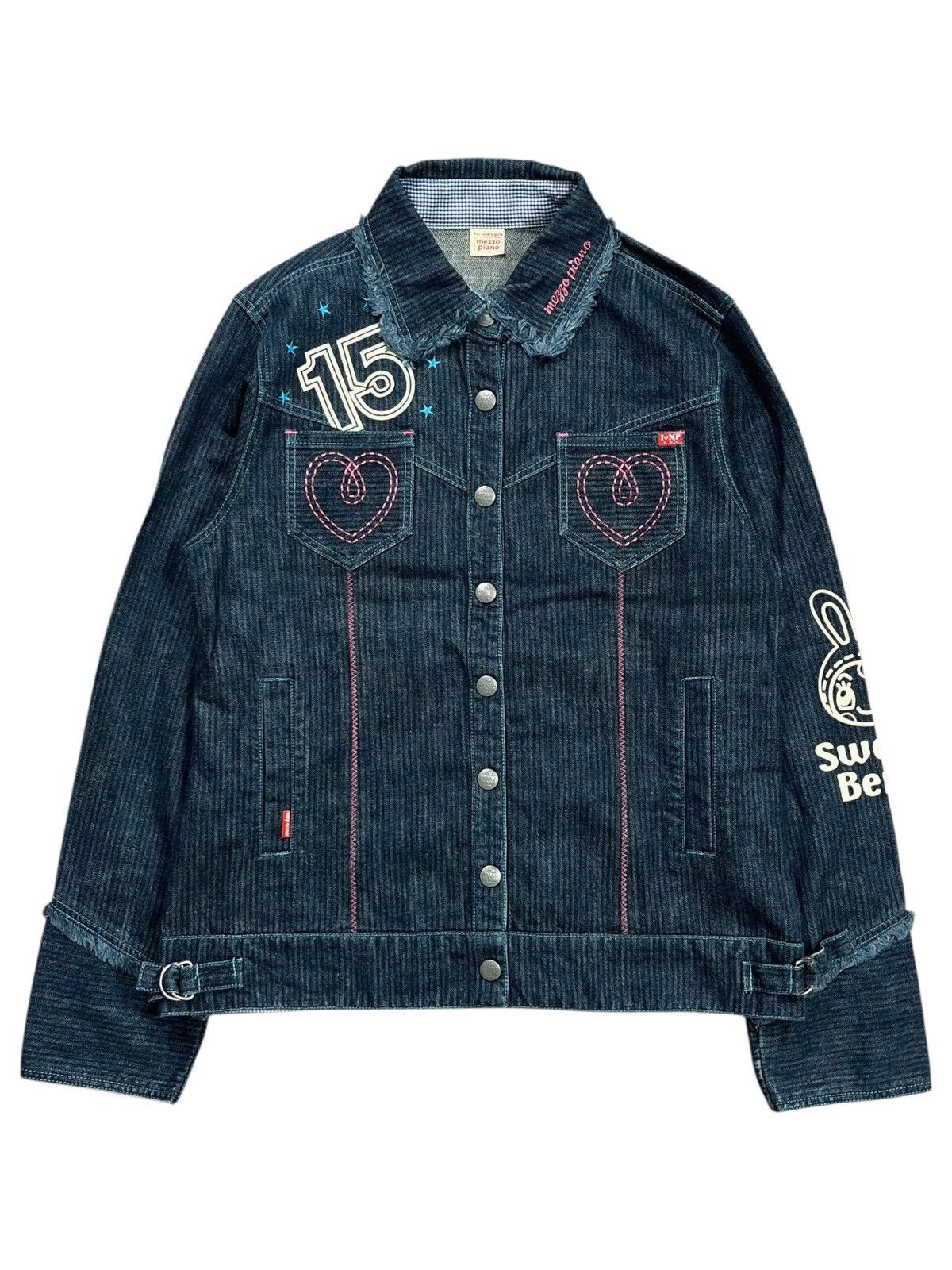 Angel Blue 2000s Mezzo Piano - Sweet Berrie Denim Jacket Size M / US 6-8 / IT 42-44 - 3 Thumbnail