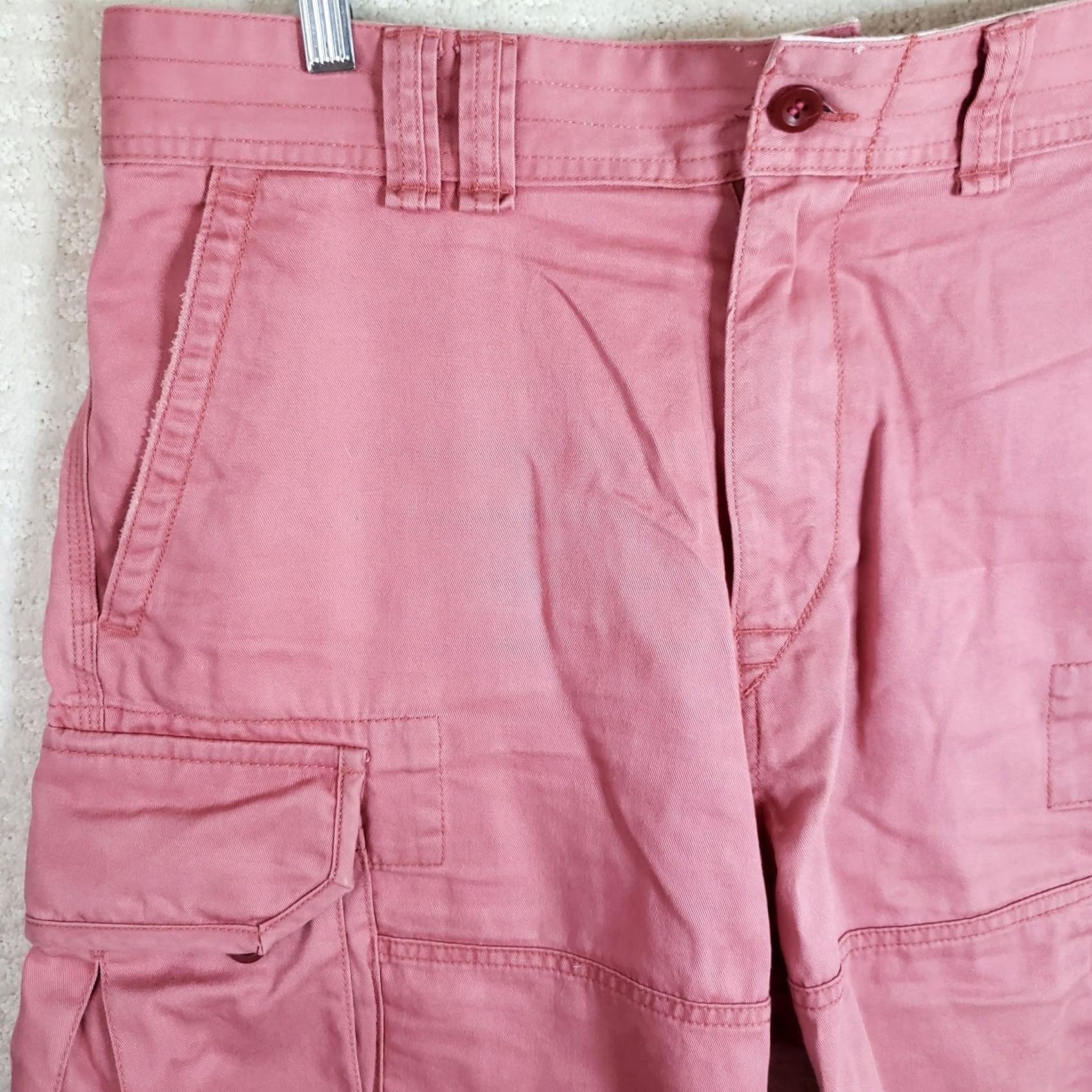 Polo Ralph Lauren VINTAGE Polo Ralph Lauren Mens Chino Shorts 34x10 Dark Pink Pleated Cotton Regular 8 Inseam Casual Beach Golf Mens Size US S / EU 44-46 / 1 - 3 Thumbnail