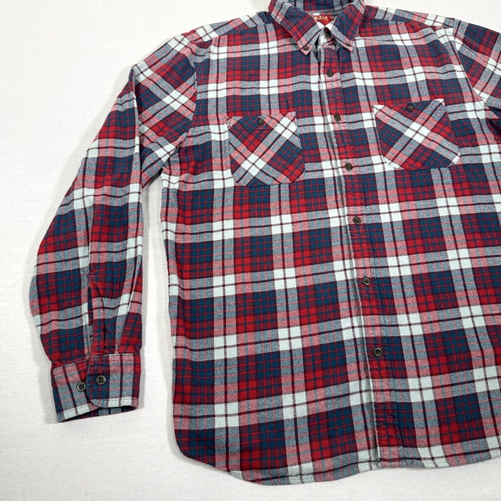 JCPenney VINTAGE Big Mac Shirt Mens Large Blue Red Flannel Plaid JC Penney Button Up 90s Size US L / EU 52-54 / 3 - 5 Thumbnail