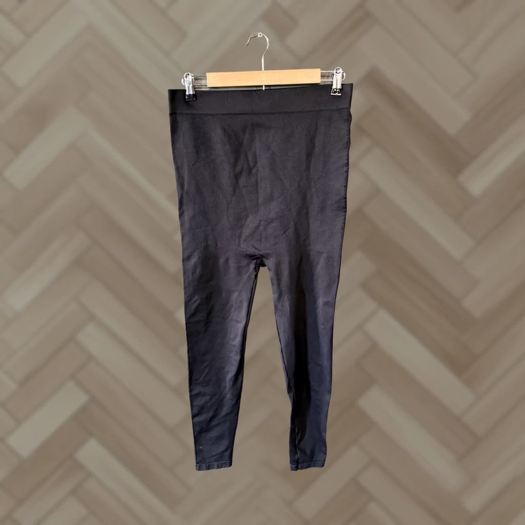 Vintage Blanqi Leggings Cropped Womens Black XL Maternity Pull-On Size XL Size 40" / US 18 - 1 Thumbnail
