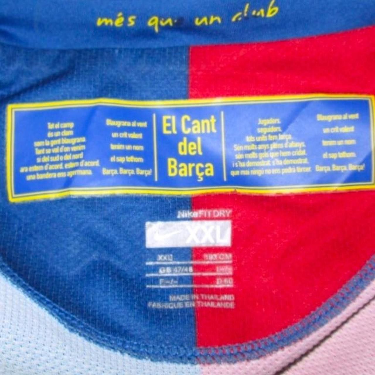 Nike Fc Barcelona Spain 2008 2009 Home Shirt Jersey fcb barca Size US XXL / EU 58 / 5 - 3 Thumbnail