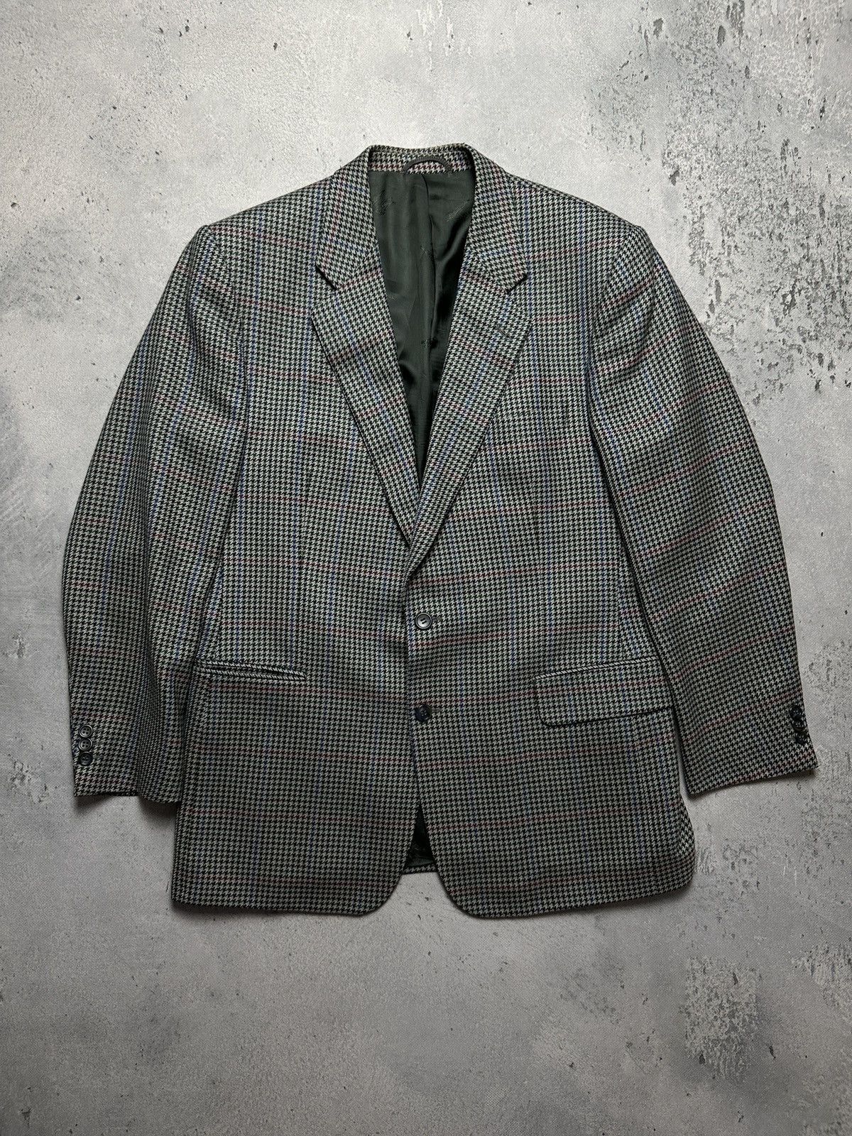 Burberry Blazer Burberrys Vintage Cashmere & Wool Luxury Rare 90s 80s Size 52R - 1 Thumbnail