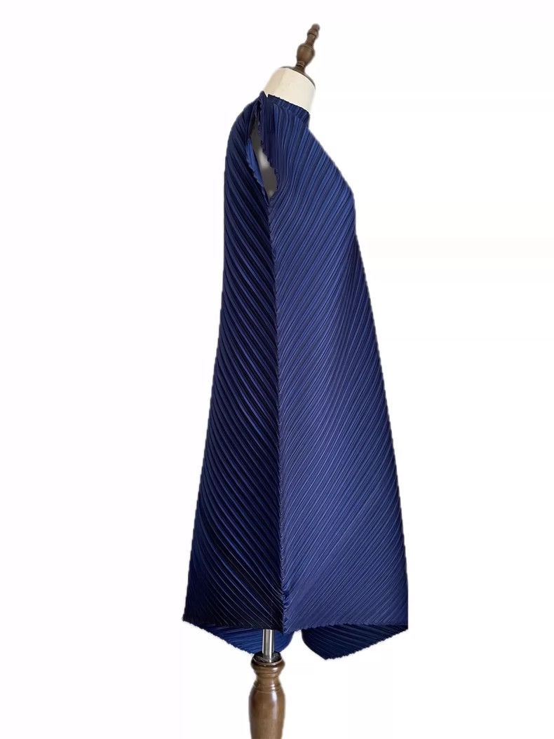 Issey Miyake Issey Miyake size:3 Dark blue twill spring pleated silhoue Size M / US 6-8 / IT 42-44 - 2 Thumbnail