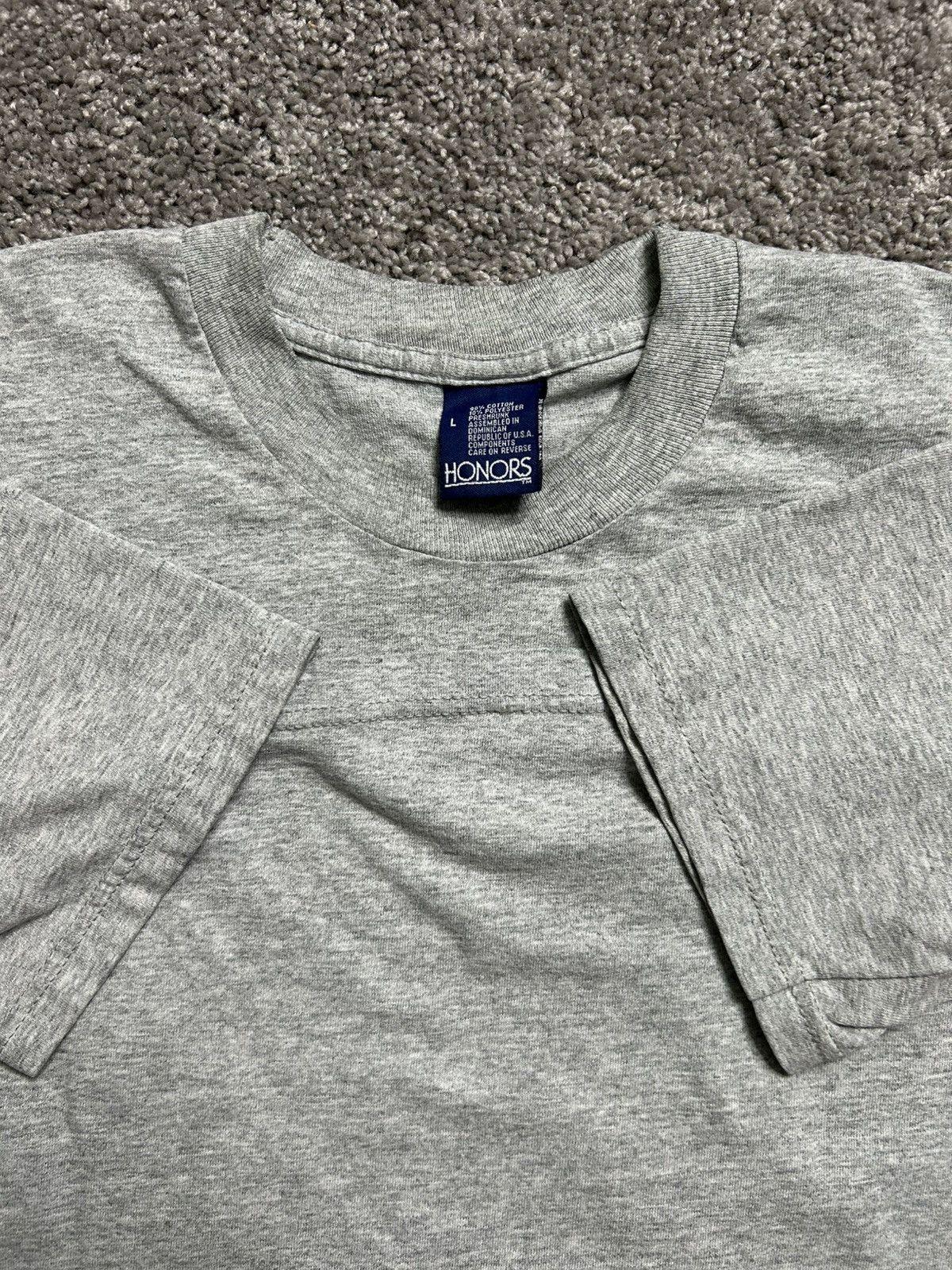 Vintage Vintage 90s Honors Blank Selvedge Pocket Tee Size US L / EU 52-54 / 3 - 5 Thumbnail