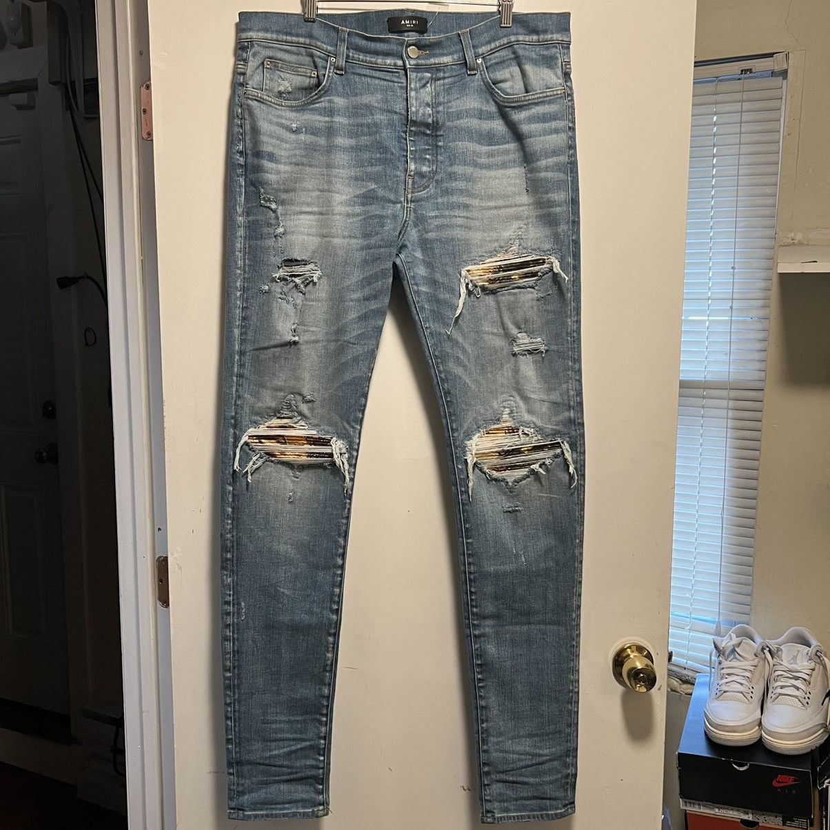 Amiri Amiri MX1 Aloha Patch Jeans Indigo Size US 38 / EU 54 - 1 Thumbnail
