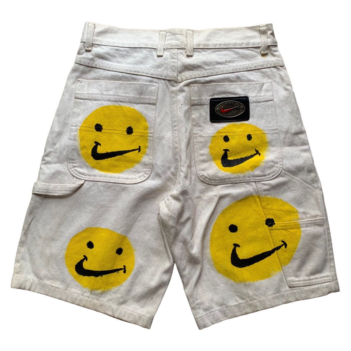 Nike × Vintage Nike Custom Painted Smile Short Carpenter Pants Size US 30 / EU 46 - 2 Thumbnail