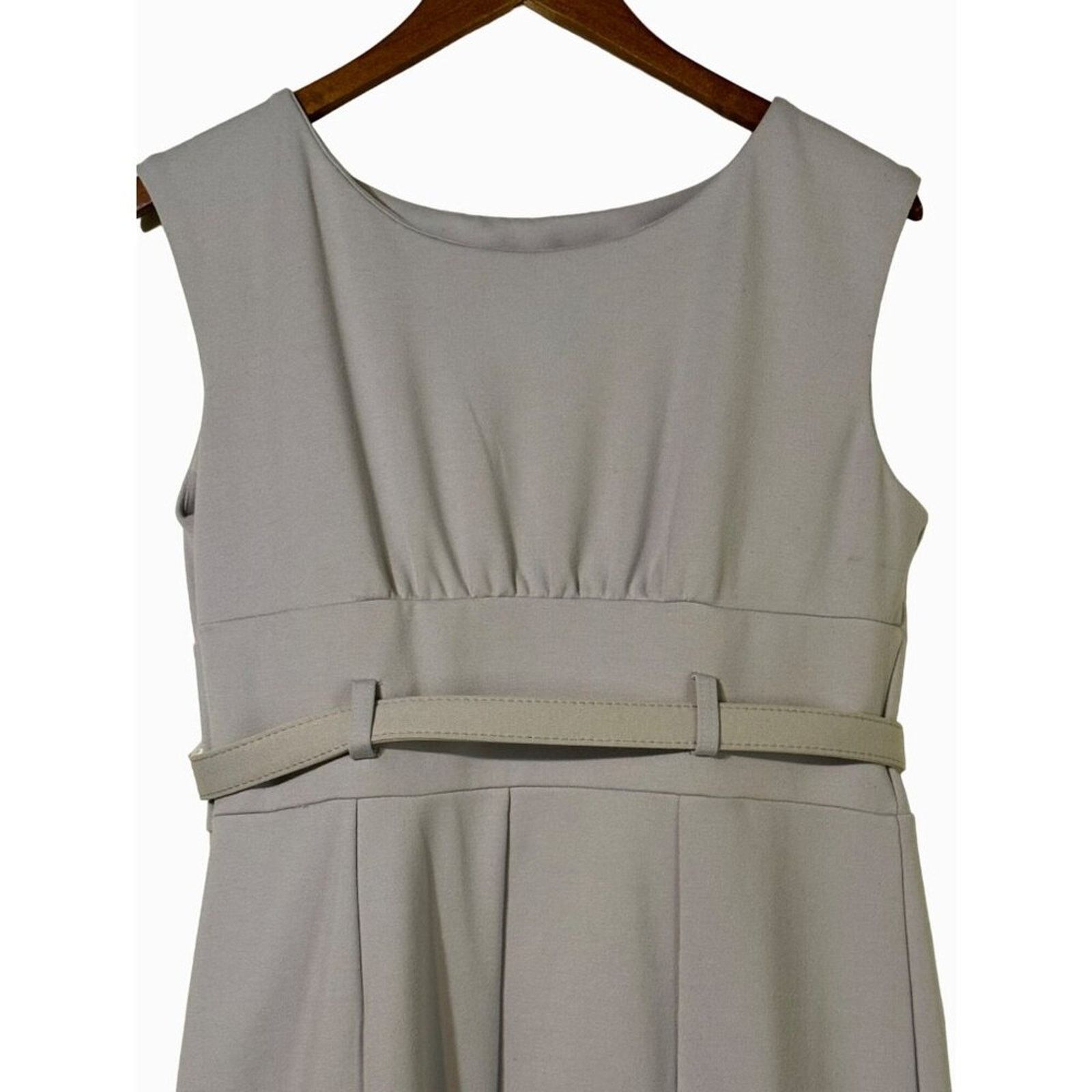 Other Adrienne Vittadini Gray Belted Sheath Dress Sleeveless Large Size L / US 10 / IT 46 - 3 Thumbnail