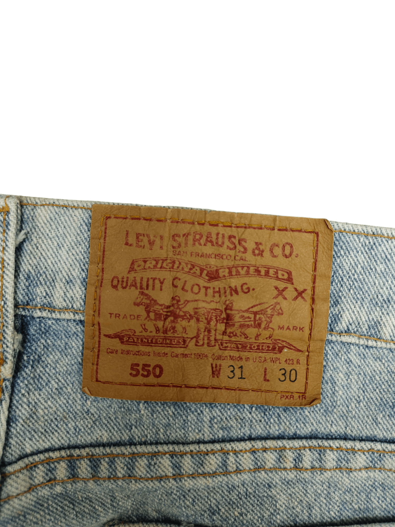 Levi's Vintage 90s Levi's 550 Sand Light Wash Denim Jeans Size US 31 - 15 Thumbnail