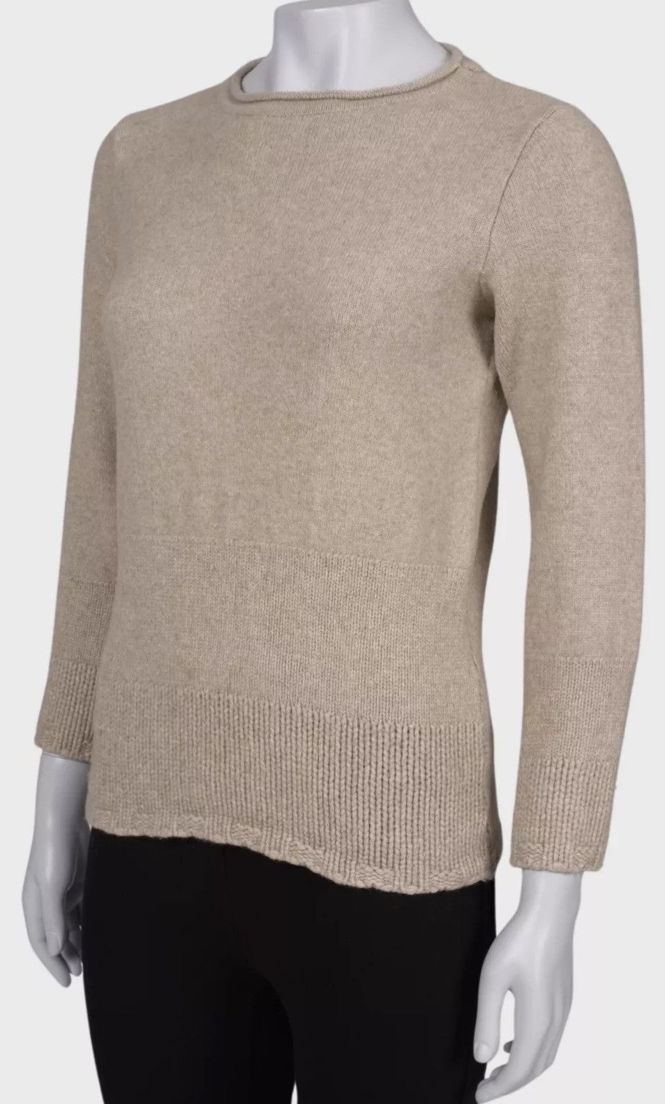 Valentino Valentino Beige Chunky Knit – Cashmere, Angora & Wool Blend Size S / US 4 / IT 40 - 2 Thumbnail