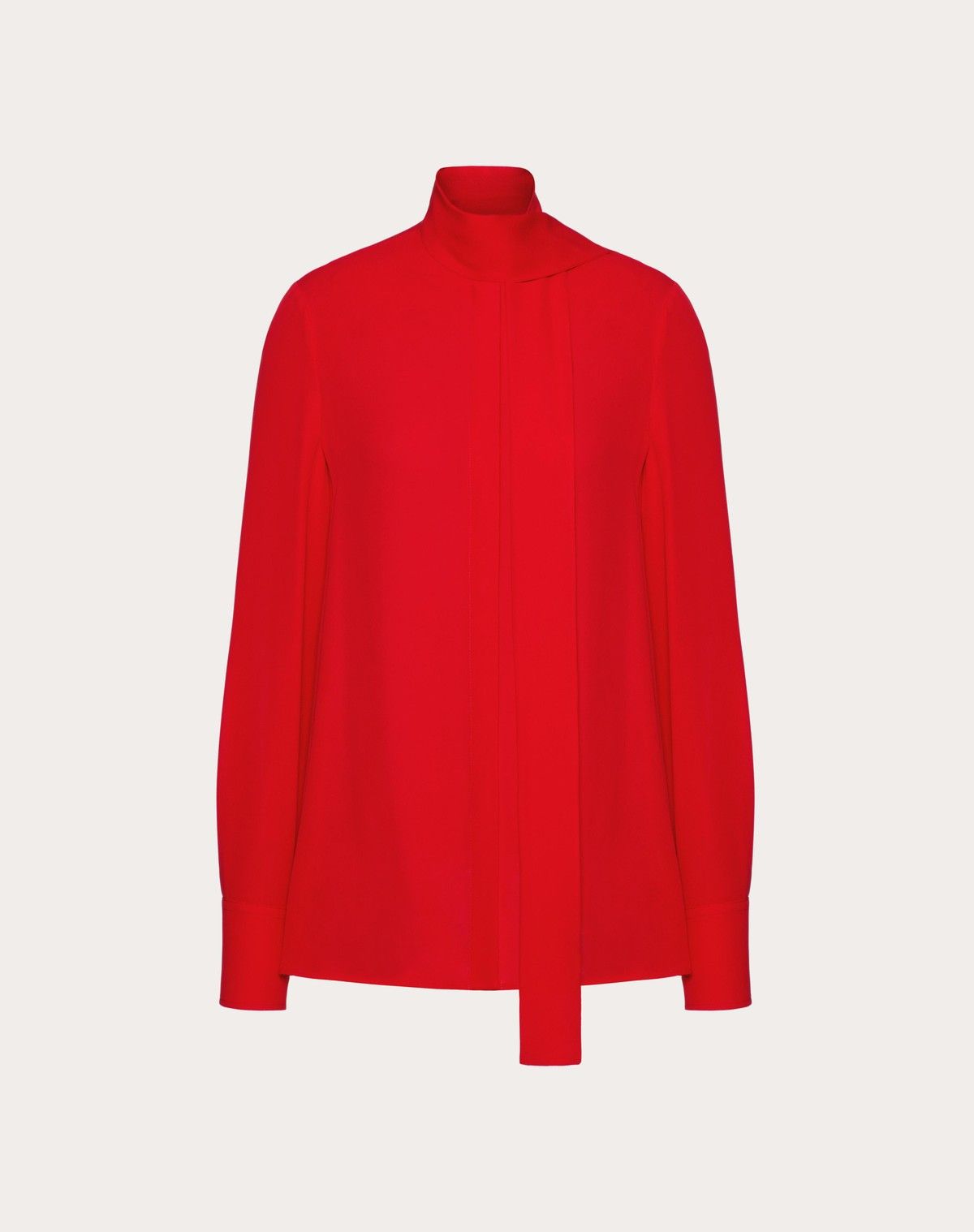 Valentino o1s1wg110525 Georgette Blouse in Red Size M / US 6-8 / IT 42-44 - 1 Thumbnail