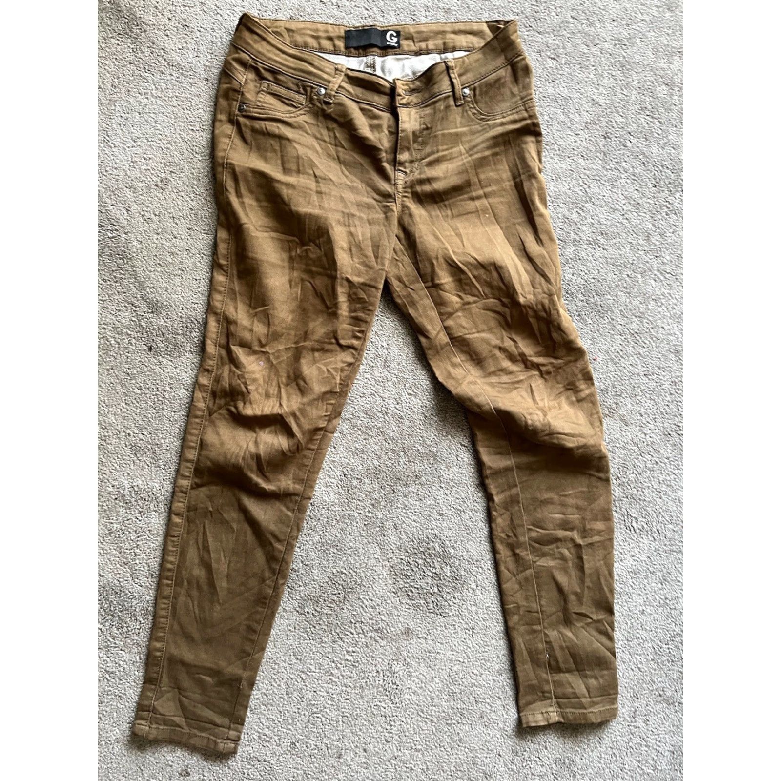 Guess G by GUESS Jeans Women's Dark Wash Brown Denim Skinny Size 25 Size 42" / US 20 - 5 Thumbnail