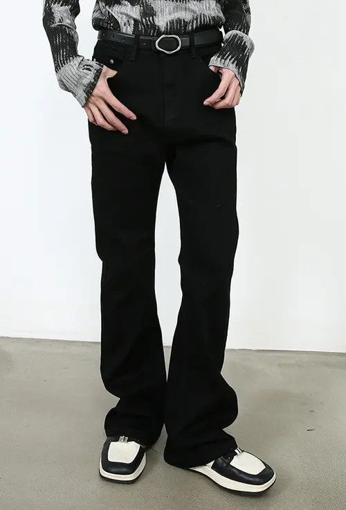 Other Black retro all-match flared stretch jeans Size US 32 / EU 48 - 3 Thumbnail