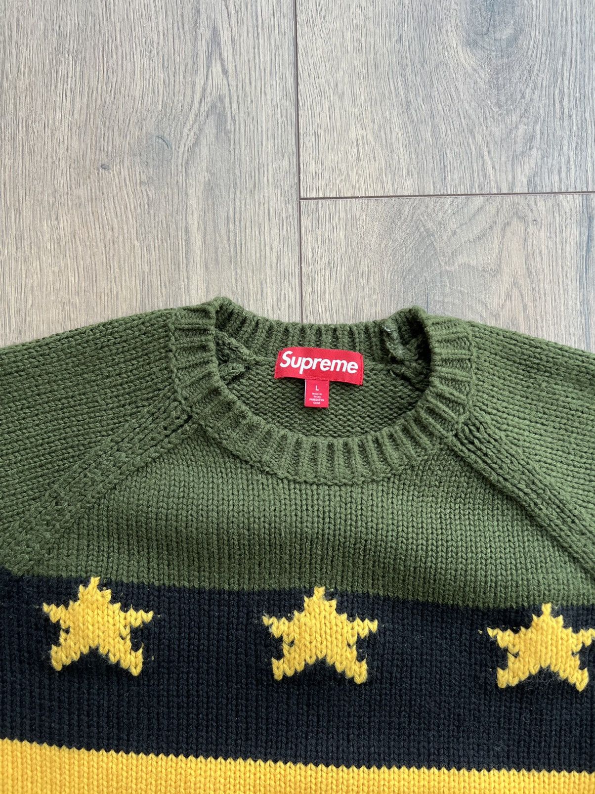 Supreme Supreme Stars Sweater “Green” Large Size US L / EU 52-54 / 3 - 4 Thumbnail