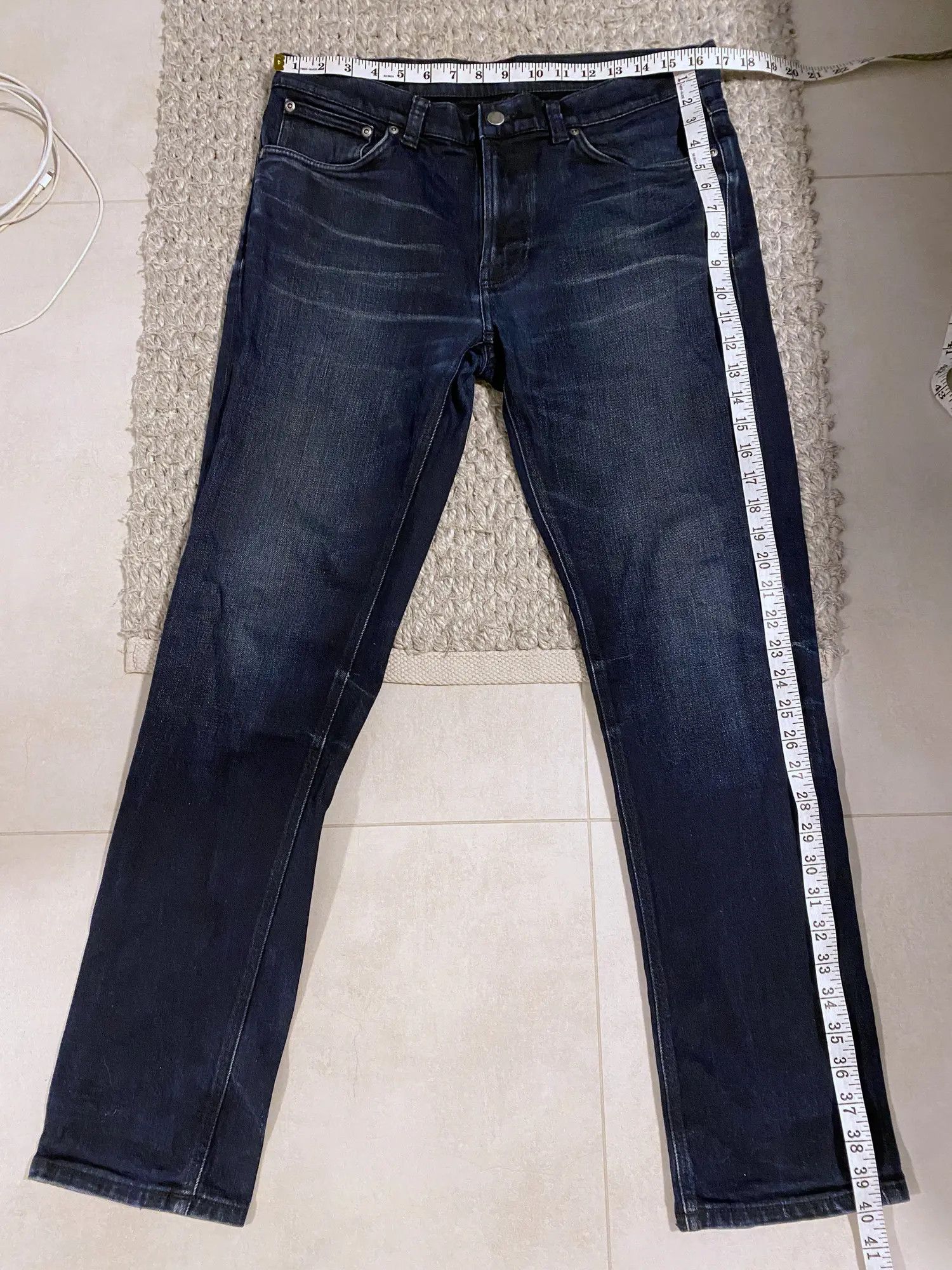 Nudie Jeans Nudie Jeans Lean Dean Black NBlue denim jeans size W 33 L 32 Size US 33 - 5 Thumbnail