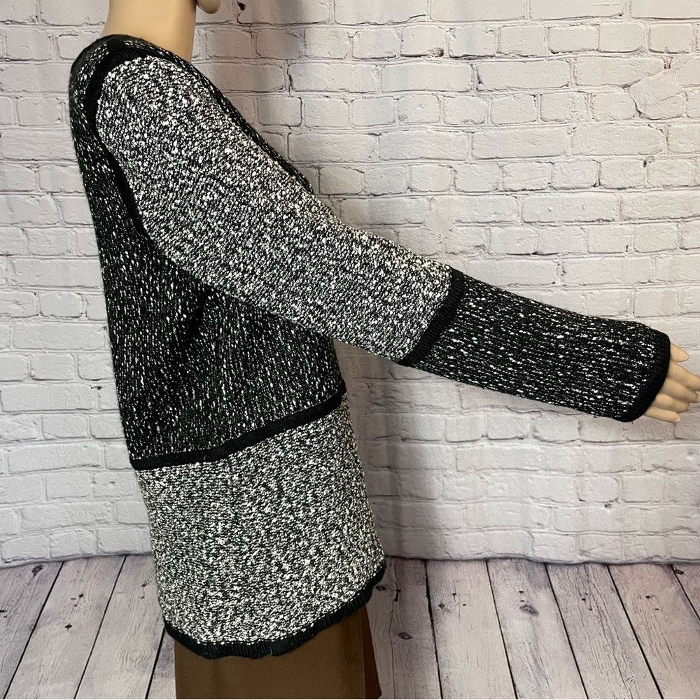 Calvin Klein Calvin Klein Colorblock Black Grey Cotton Blend Sweater Siz Size L / US 10 / IT 46 - 4 Thumbnail