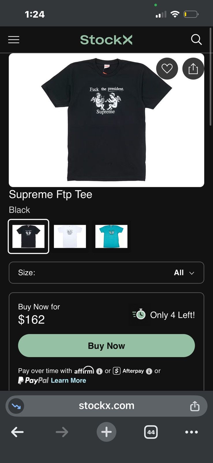 Supreme Supreme x FTP Tee Size US S / EU 44-46 / 1 - 5 Thumbnail