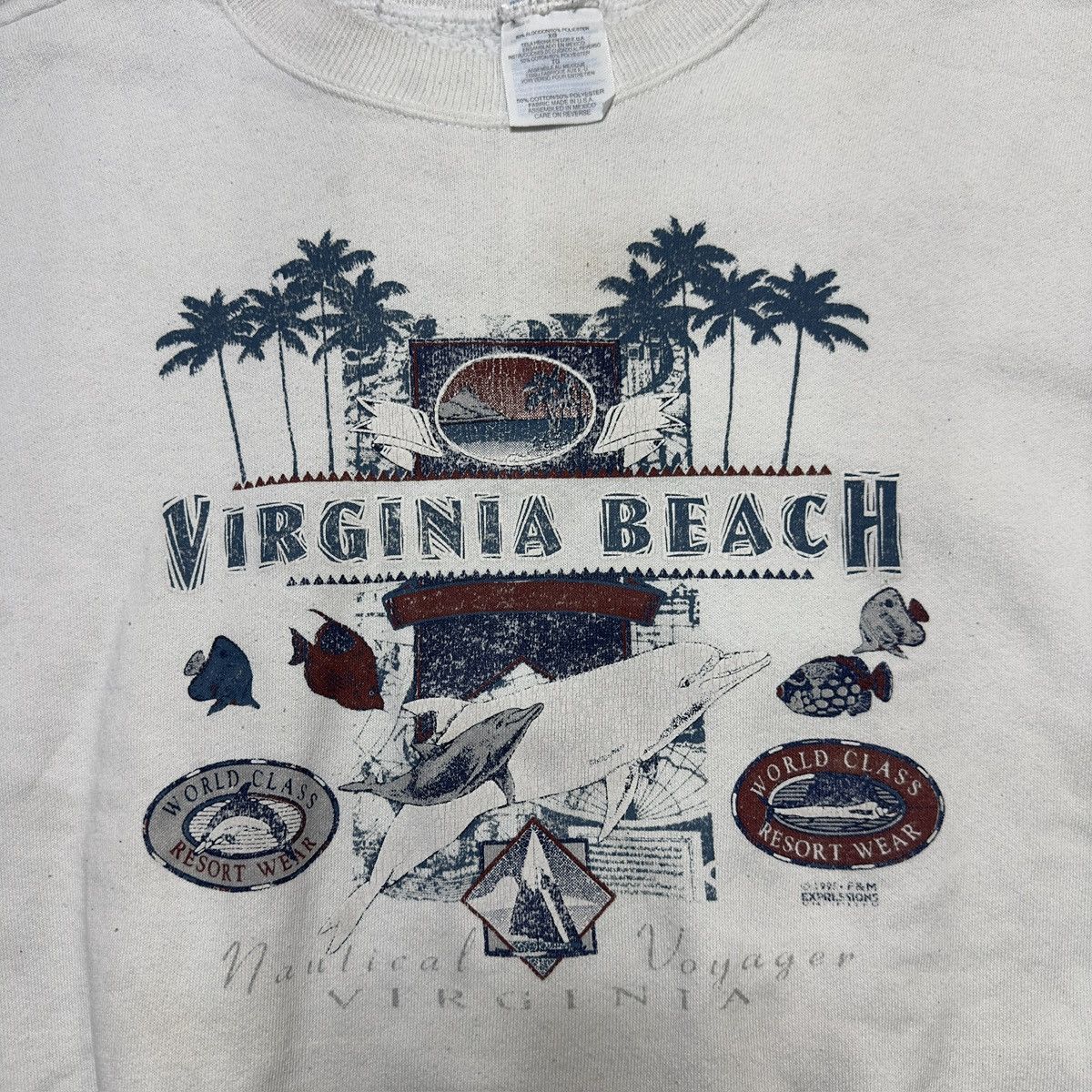 Vintage Vintage Virginia Beach sweatshirt Size US XL / EU 56 / 4 - 5 Thumbnail