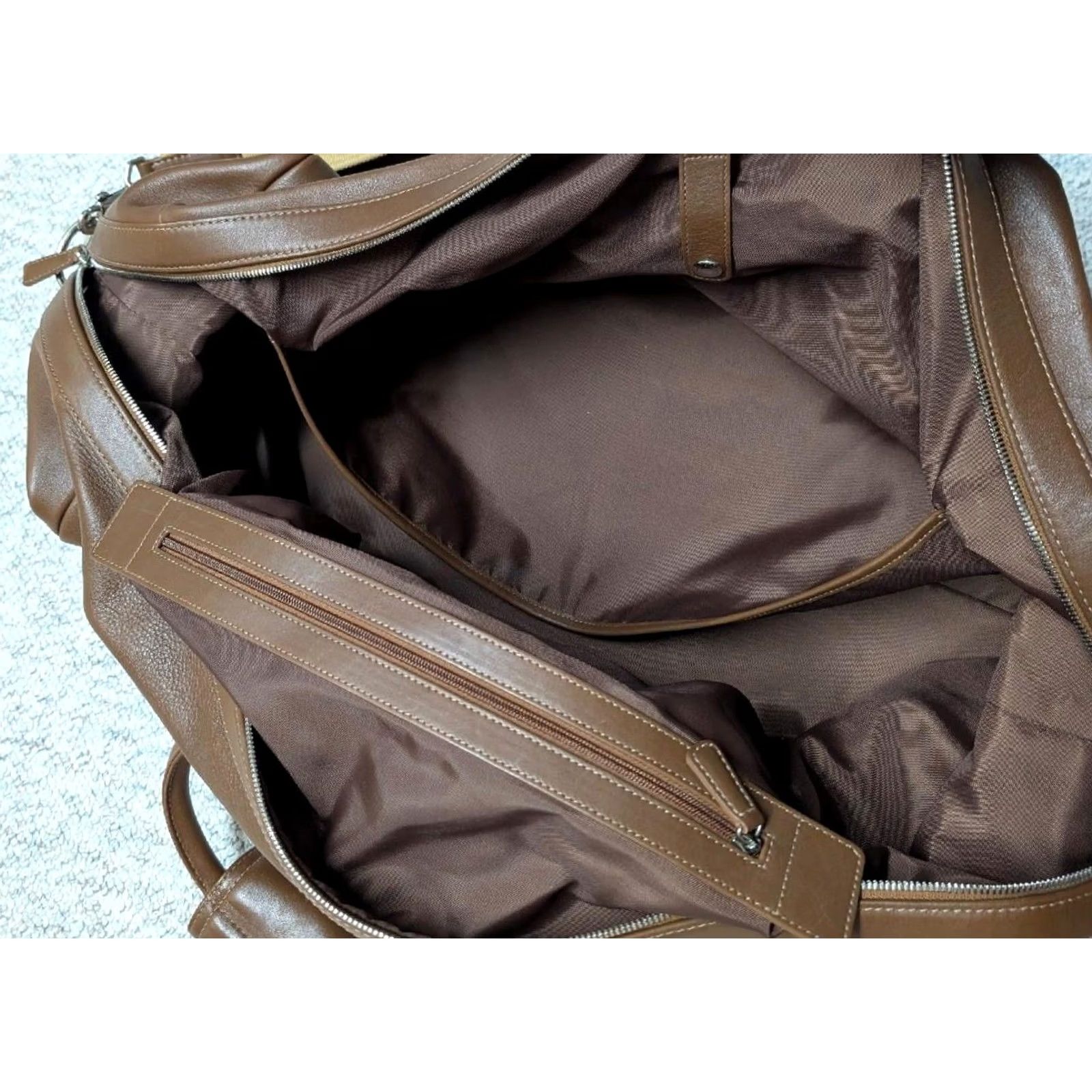 Coach Coach Brown Cowhide Leather Duffle Bag 24" Shoulder Tote K3S-5409 travel Size ONE SIZE - 6 Thumbnail