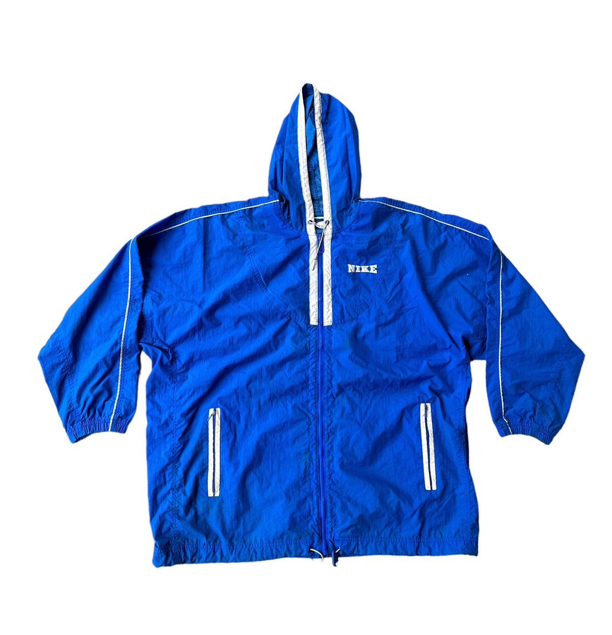 Nike × Vintage Vintage 90s Nike jacket hoodie Size US XL / EU 56 / 4 - 4 Thumbnail