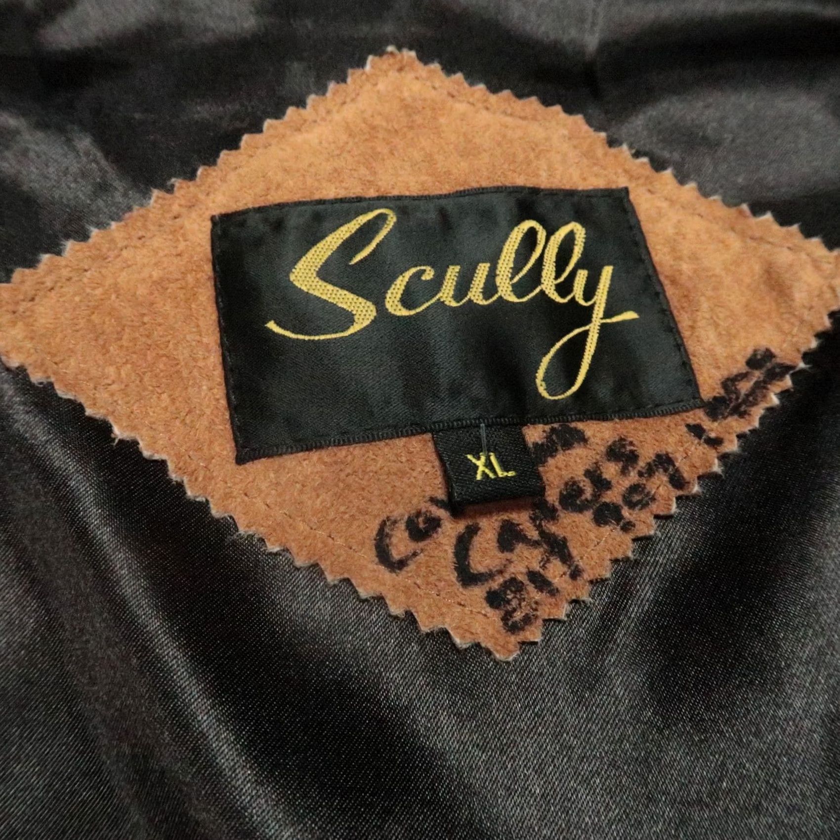 Scully Scully Vest Mens XL Tan Suede Leather Western Snap Button Lined Cowboy Vest Size US XL / EU 56 / 4 - 3 Thumbnail
