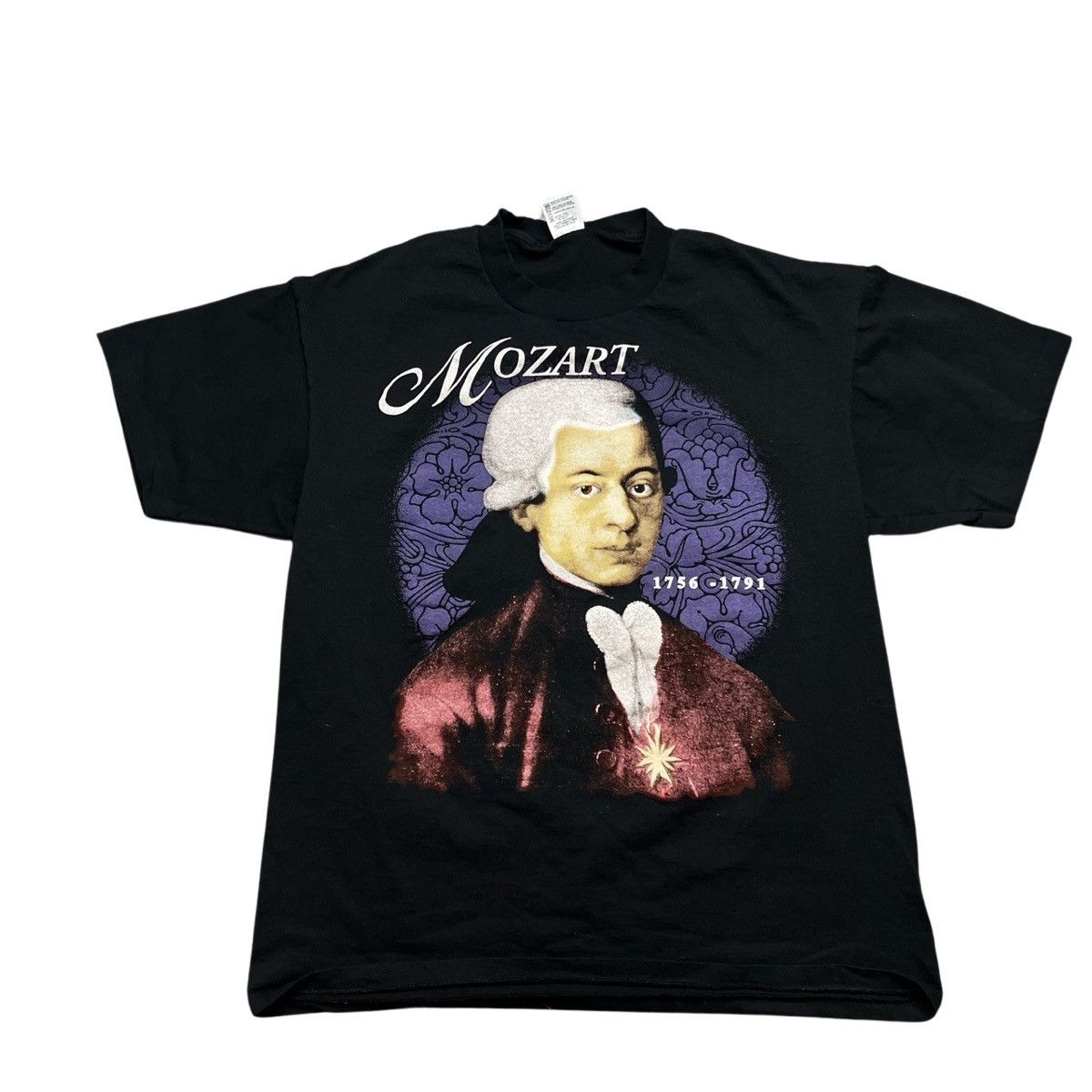 Image of Vintage Mozart Classical Single Stitch Tshirt in Black, Men's (Size XL)