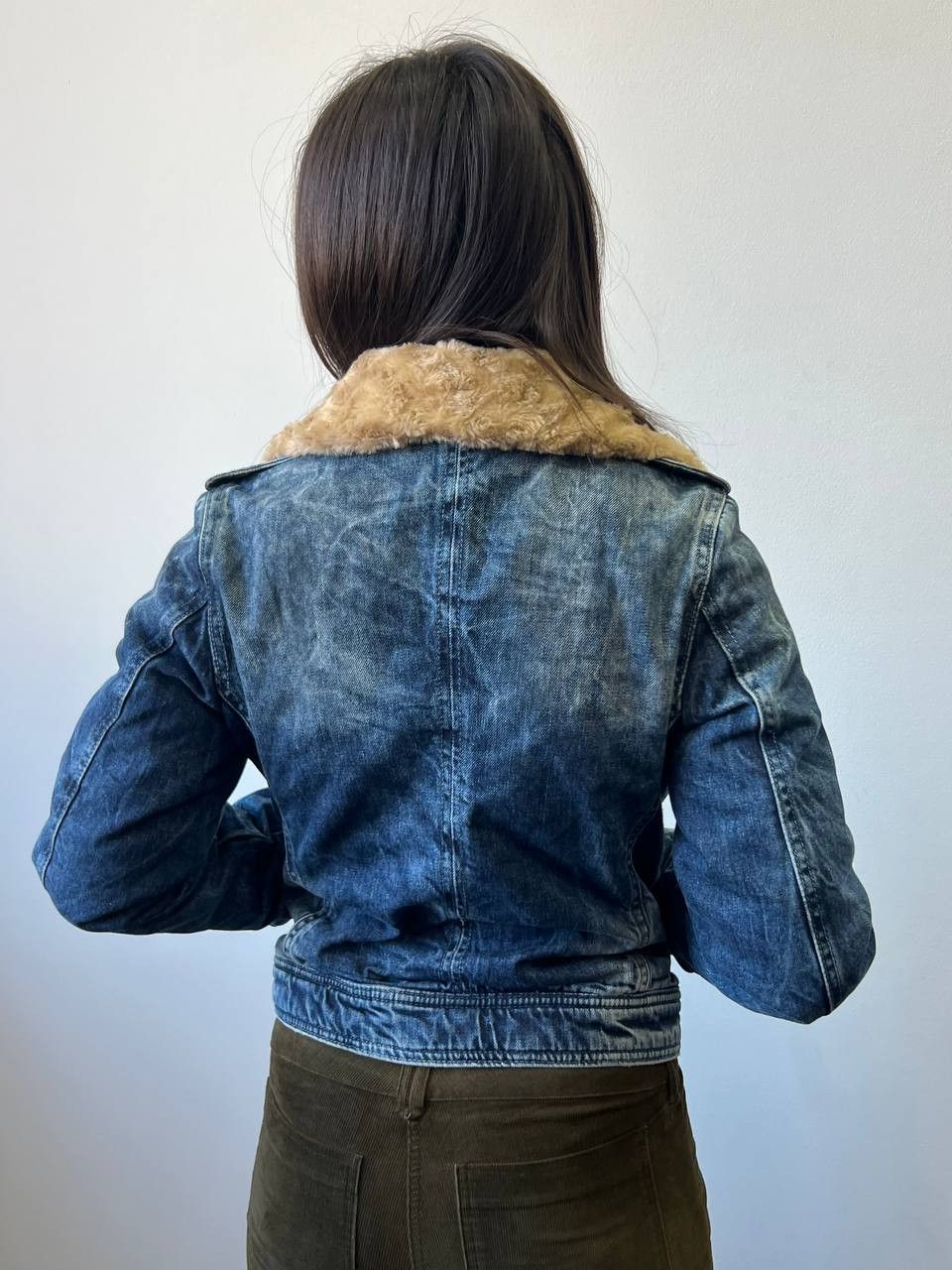 Diesel Crazy DIESEL Vintage Faux Fur Sherpa Washed Denim Jacket Size S / US 4 / IT 40 - 3 Thumbnail
