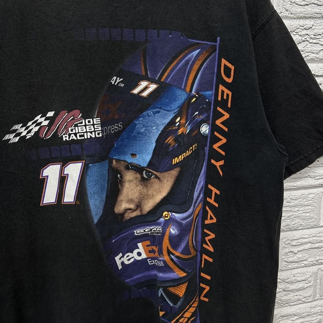 NASCAR Vintage Nascar Denny Hamlin Faded Shirt 2XL Size US XXL / EU 58 / 5 - 4 Thumbnail