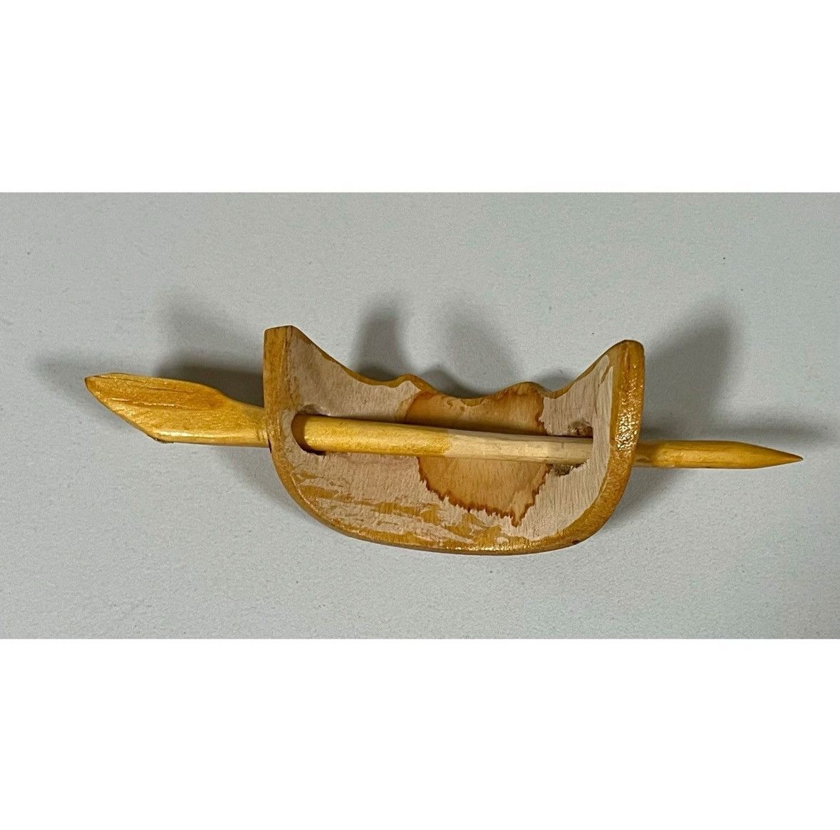 Handmade × Vintage Wooden Dove Bird Lovebirds Handmade Hair Barrette Accessory♥️ Size ONE SIZE - 4 Thumbnail