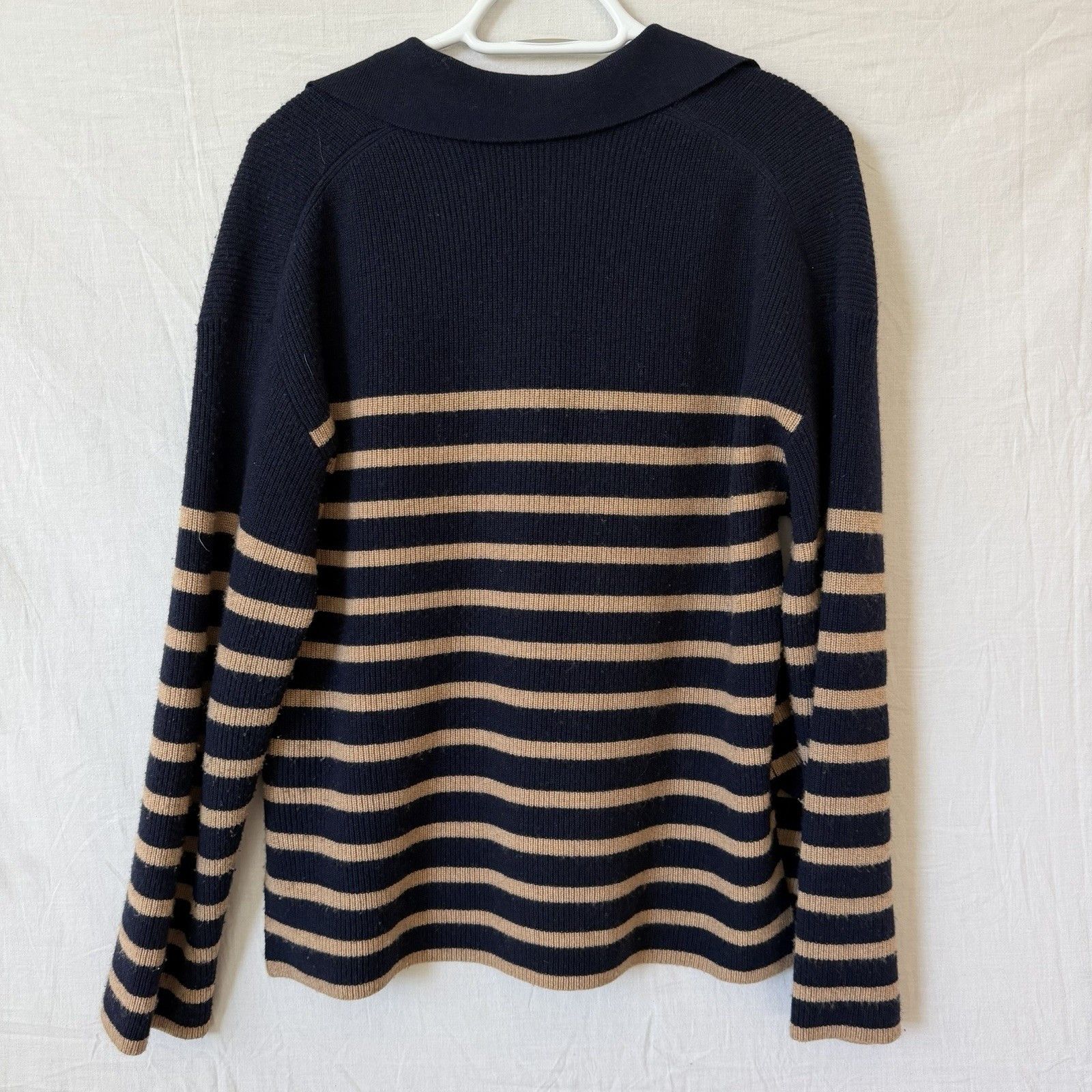 Rails Rails Harris Camel Navy Stripe Wool Cashmere Sweater Size M / US 6-8 / IT 42-44 - 5 Thumbnail