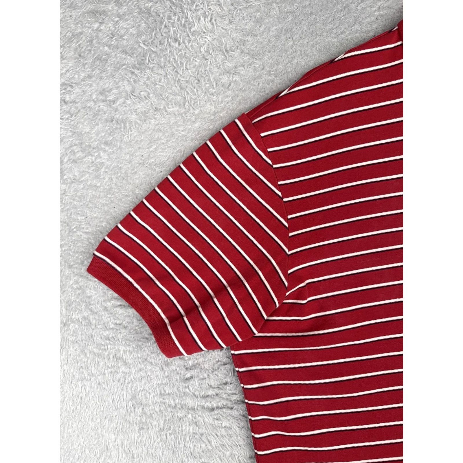 Polo Ralph Lauren VINTAGE Polo Ralph Lauren Polo Shirt Mens XL Red Striped Cotton Logo Casual Size US XL / EU 56 / 4 - 3 Thumbnail