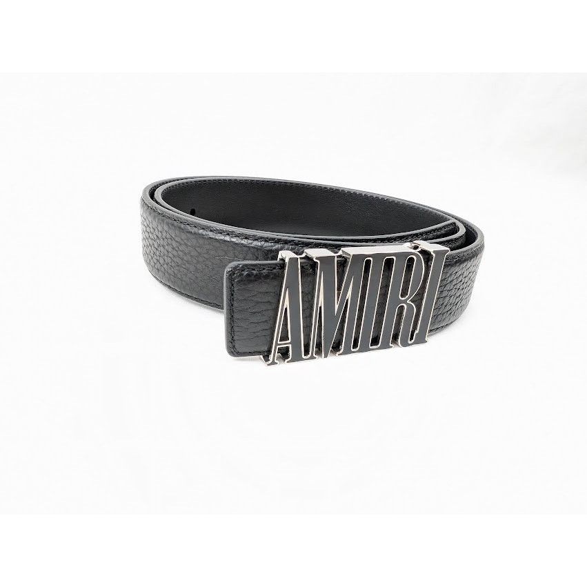 Amiri o1rshd1 Size: 70 / Pebbled Enamel Belt in Black Size 26 - 3 Thumbnail
