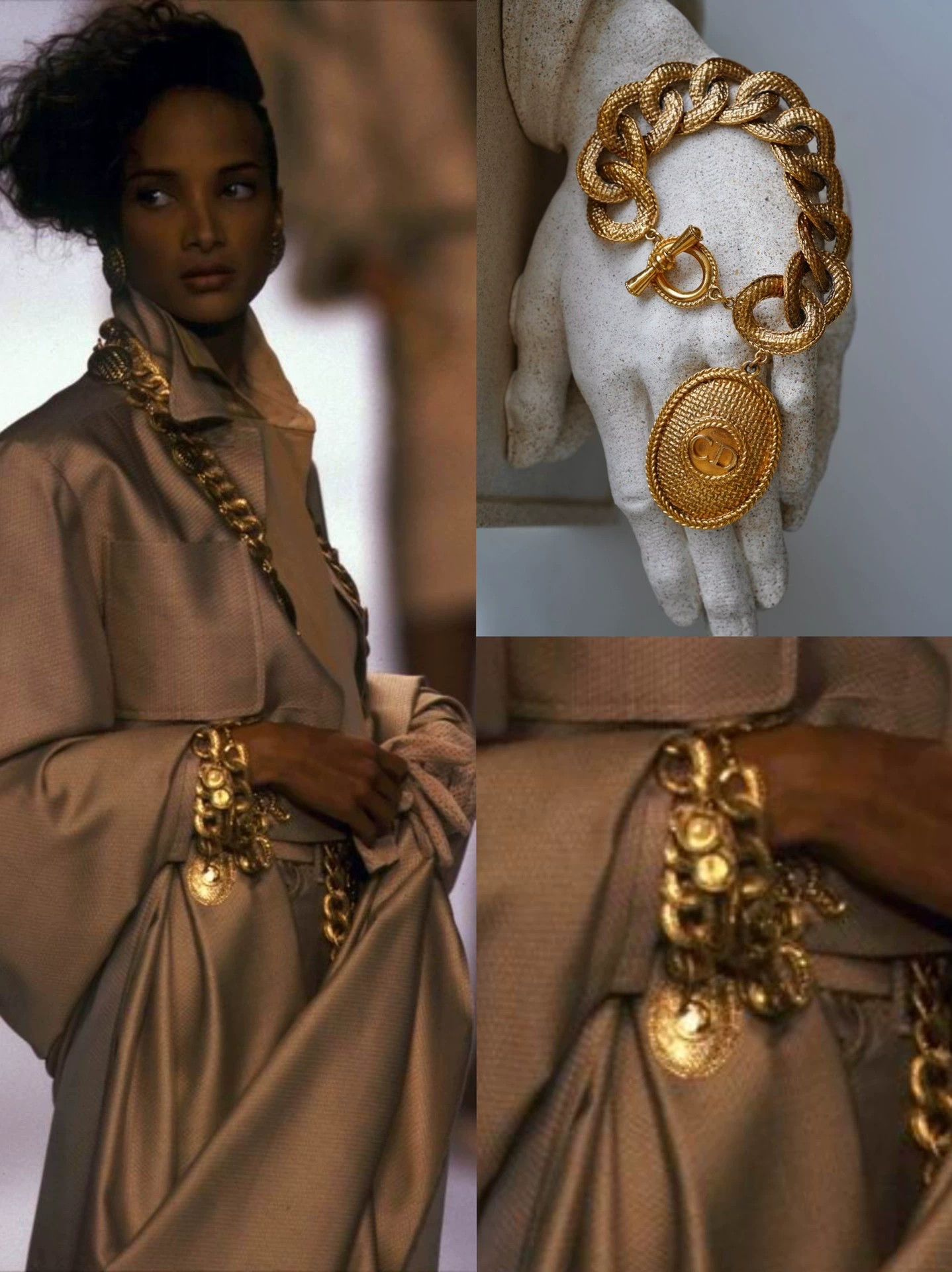 Dior Vintage Dior 1991 SS Gold-Tone CD Bracelet Size ONE SIZE - 2 Thumbnail