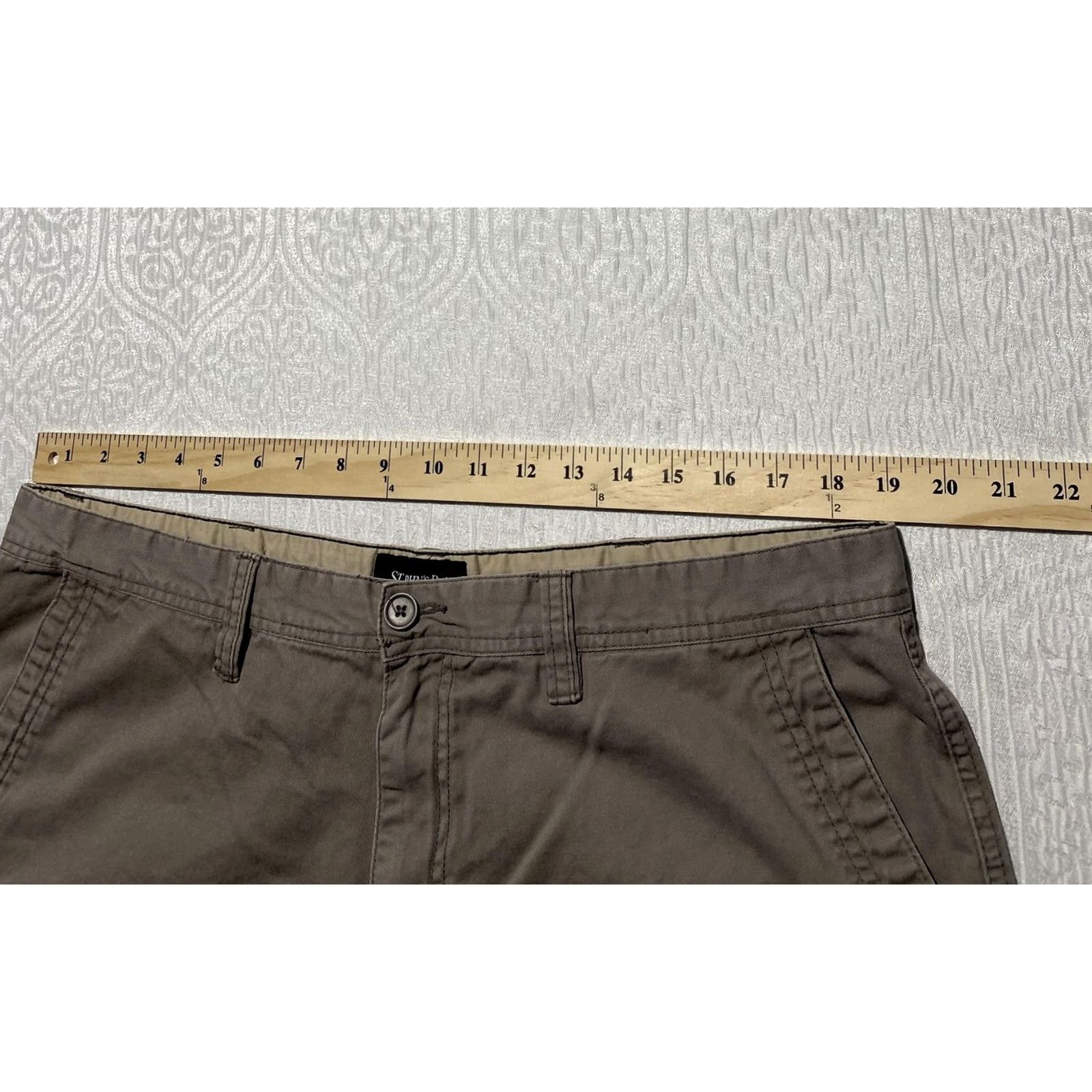 Vintage St. John's Bay Shorts Mens 38 Brown Cargo Canvas Pockets Cotton Casual Summer VINTAGE? Size US 38 / EU 54 - 3 Thumbnail