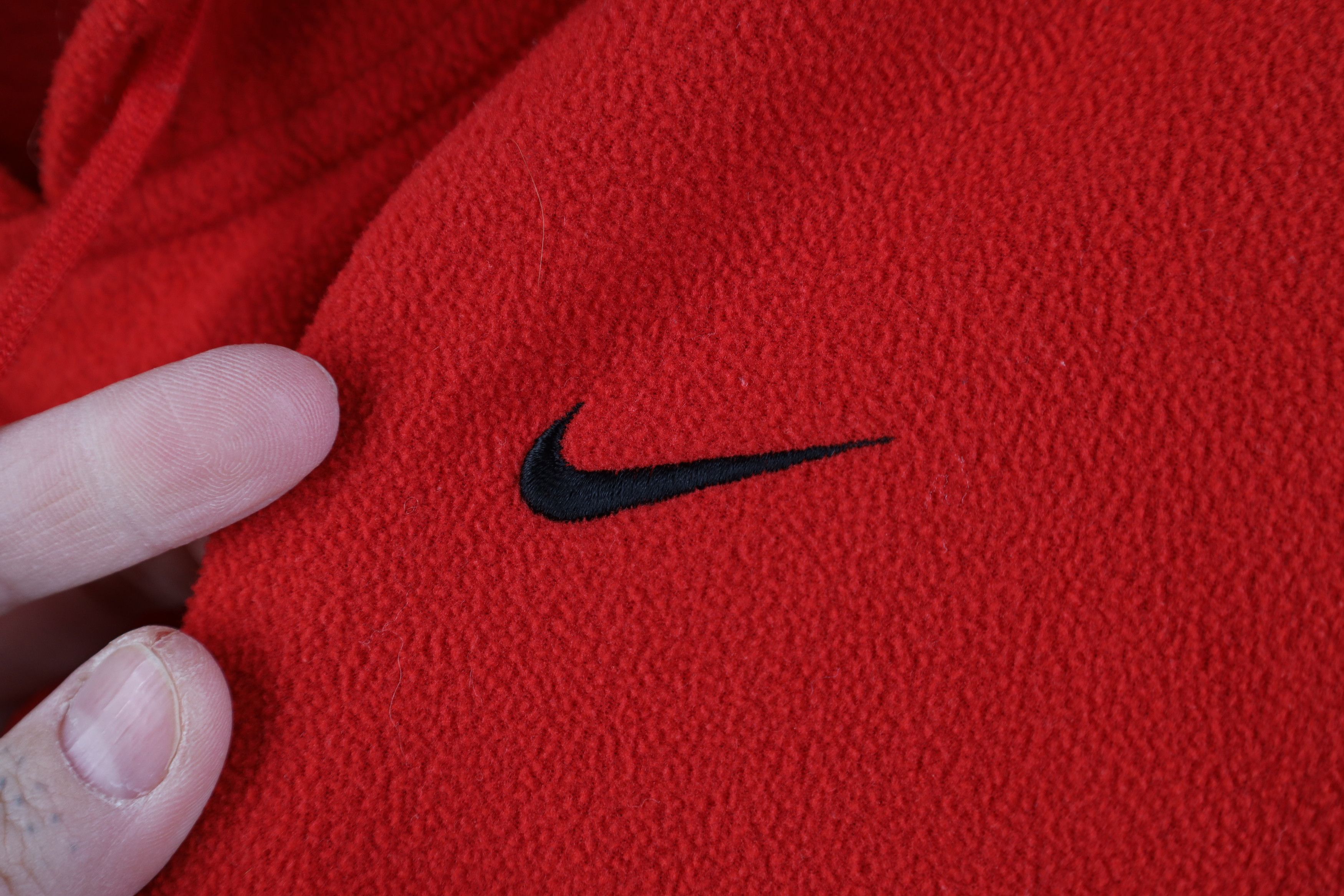 Nike Vintage Y2K Nike Mini Swoosh Fleece Hoodie Sweatshirt Red Size US S / EU 44-46 / 1 - 4 Thumbnail