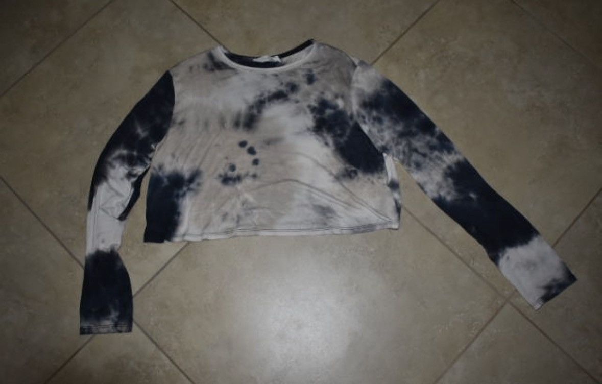 Other Lush Womens Size Large Blue Tie Dye Crop Top Shirt Size L / US 10 / IT 46 - 1 Thumbnail
