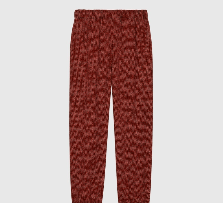 Gucci o1s1wg110225 Wool Cotton Jogging Pant in Red Size US 30 / EU 46 - 2 Thumbnail