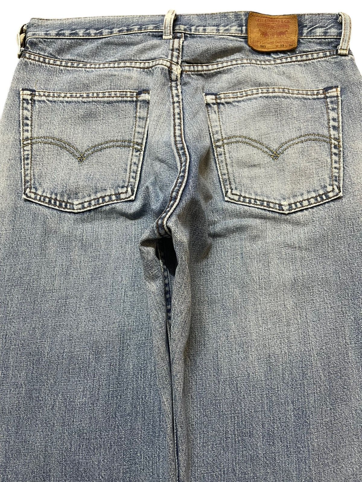 Levi's Vintage 80s Levis 503 Blue Faded Wash Distress Baggy Jeans Size US 32 / EU 48 - 5 Thumbnail