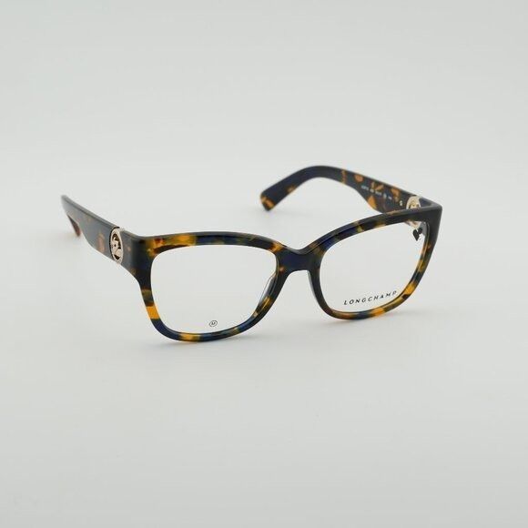 Longchamp Longchamp LO2712 430 Eyeglasses Blue Havana 53mm Square Size ONE SIZE - 1 Thumbnail