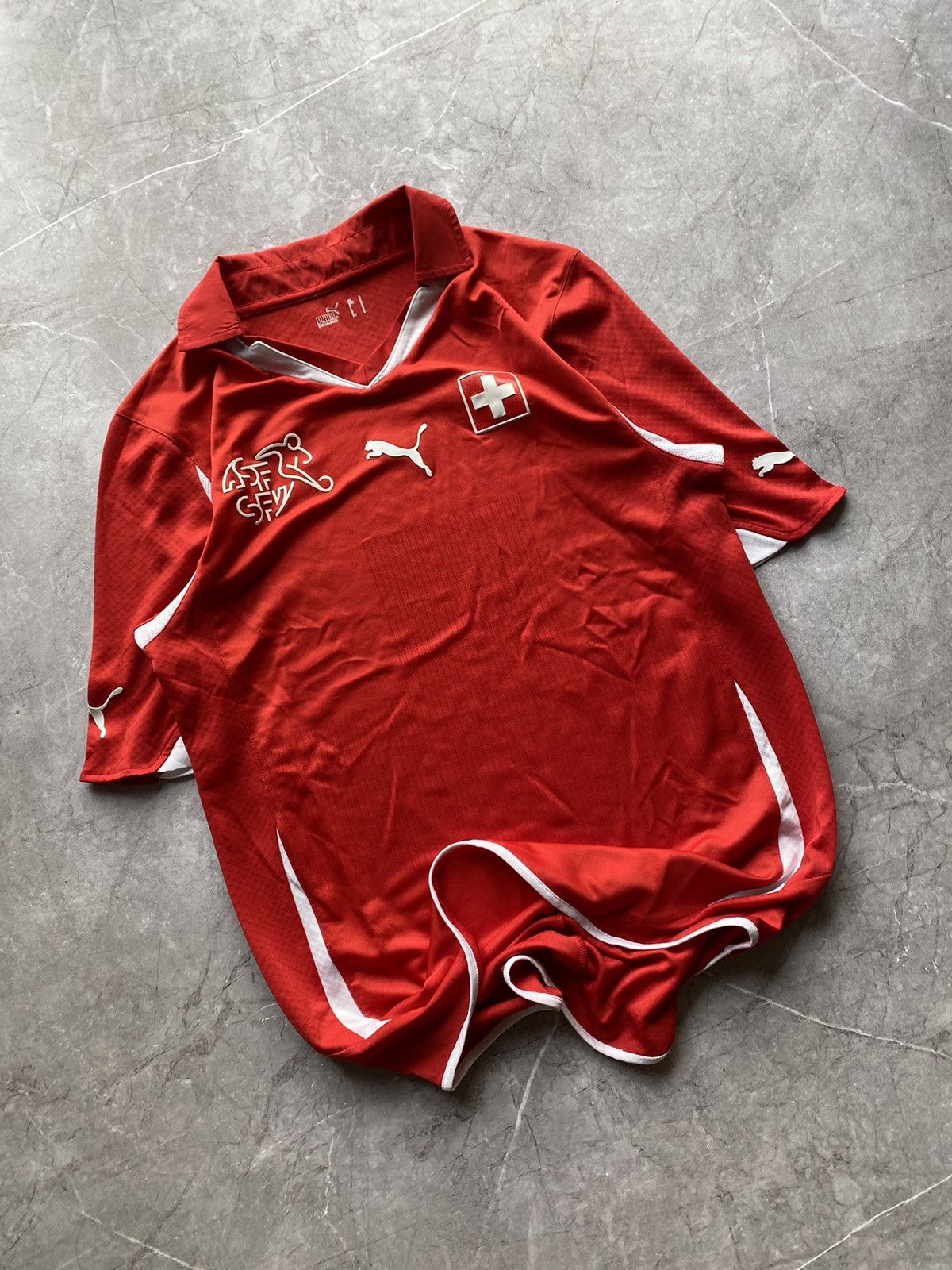 Puma PUMA Switzerland 2014/2015 Home Soccer Football Jersey Size US S / EU 44-46 / 1 - 1 Thumbnail