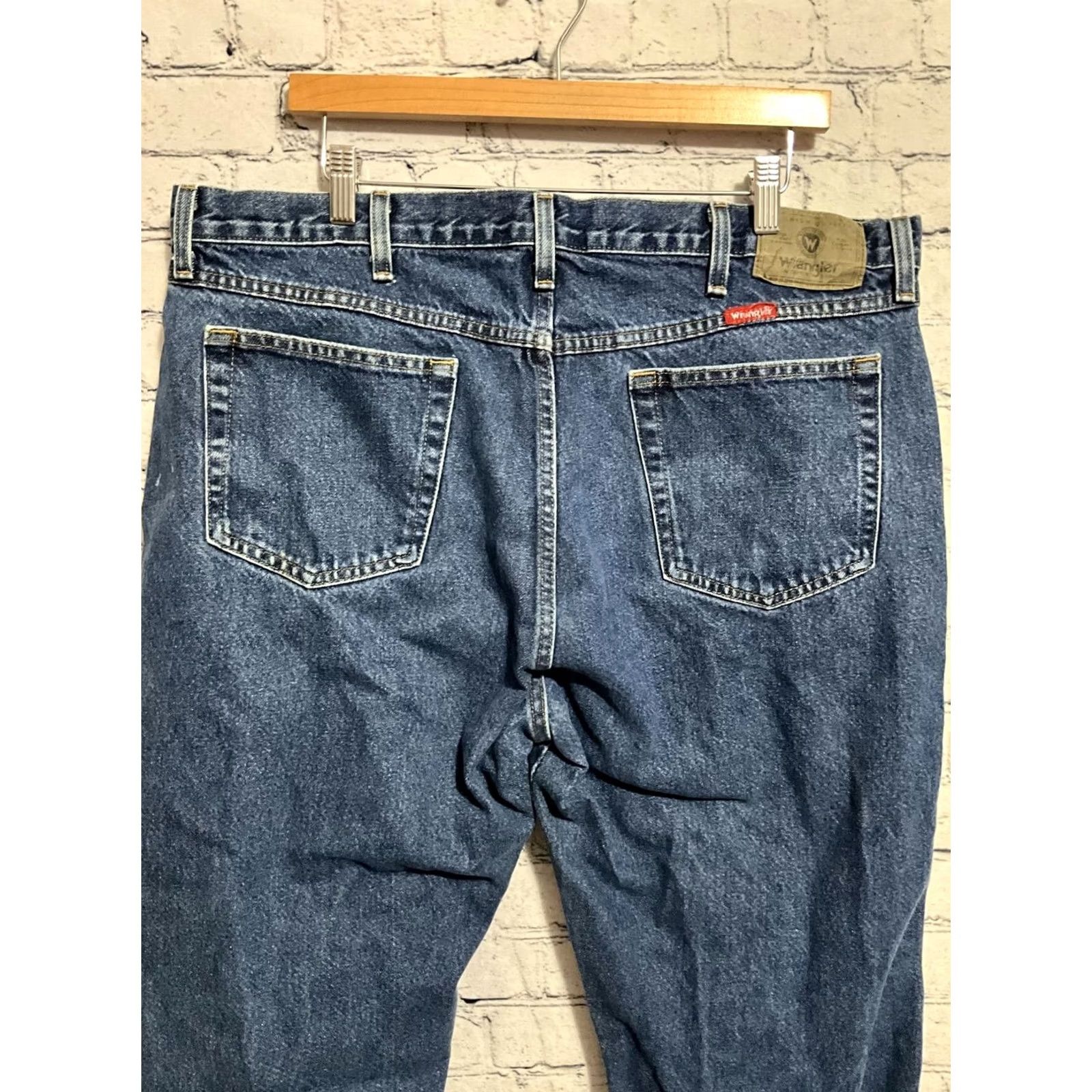 Wrangler Wrangler Jeans Mens Blue Denim 40x32 Regular Big & Tall Button Closure Cotton 5-Pocket Casual Denim Pants Size US 40 / EU 56 - 7 Thumbnail