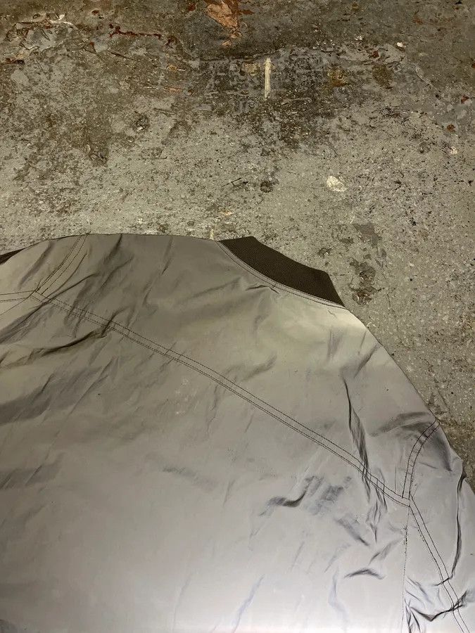 Rick Owens Rick Owens Grey Reflective Nylon Bomber Jacket Size US M / EU 48-50 / 2 - 8 Thumbnail