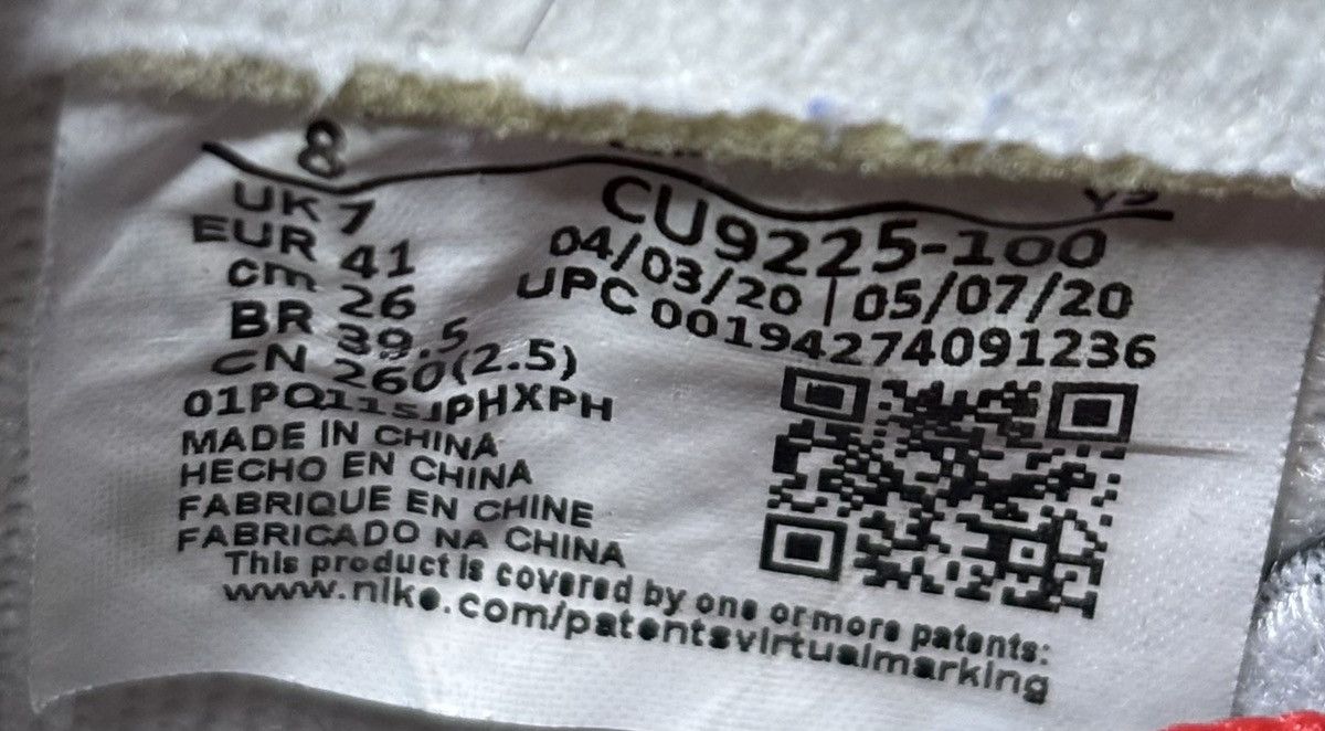Nike Supreme x Air Force 1 Low Box Logo White 2020 Size 8 Size US 8 / EU 41 - 6 Thumbnail