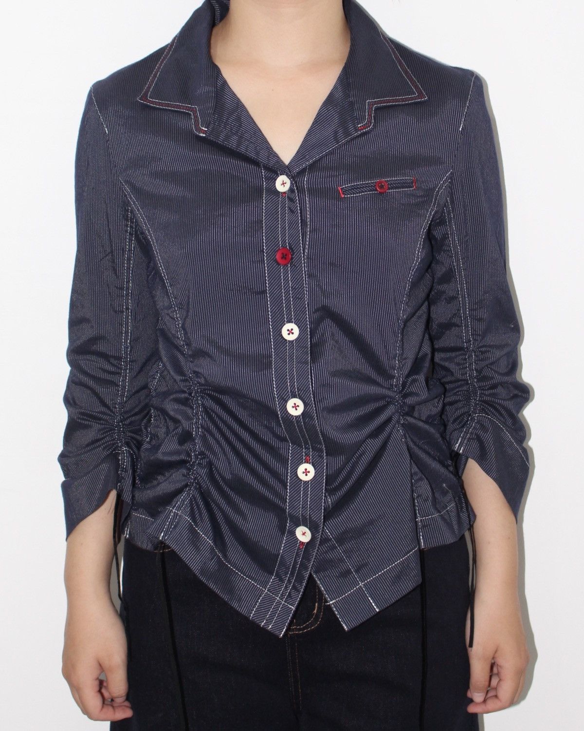 Japanese Brand 2000S C.E.C.I.O BUTTON UP JACKET Size XS / US 0-2 / IT 36-38 - 2 Thumbnail