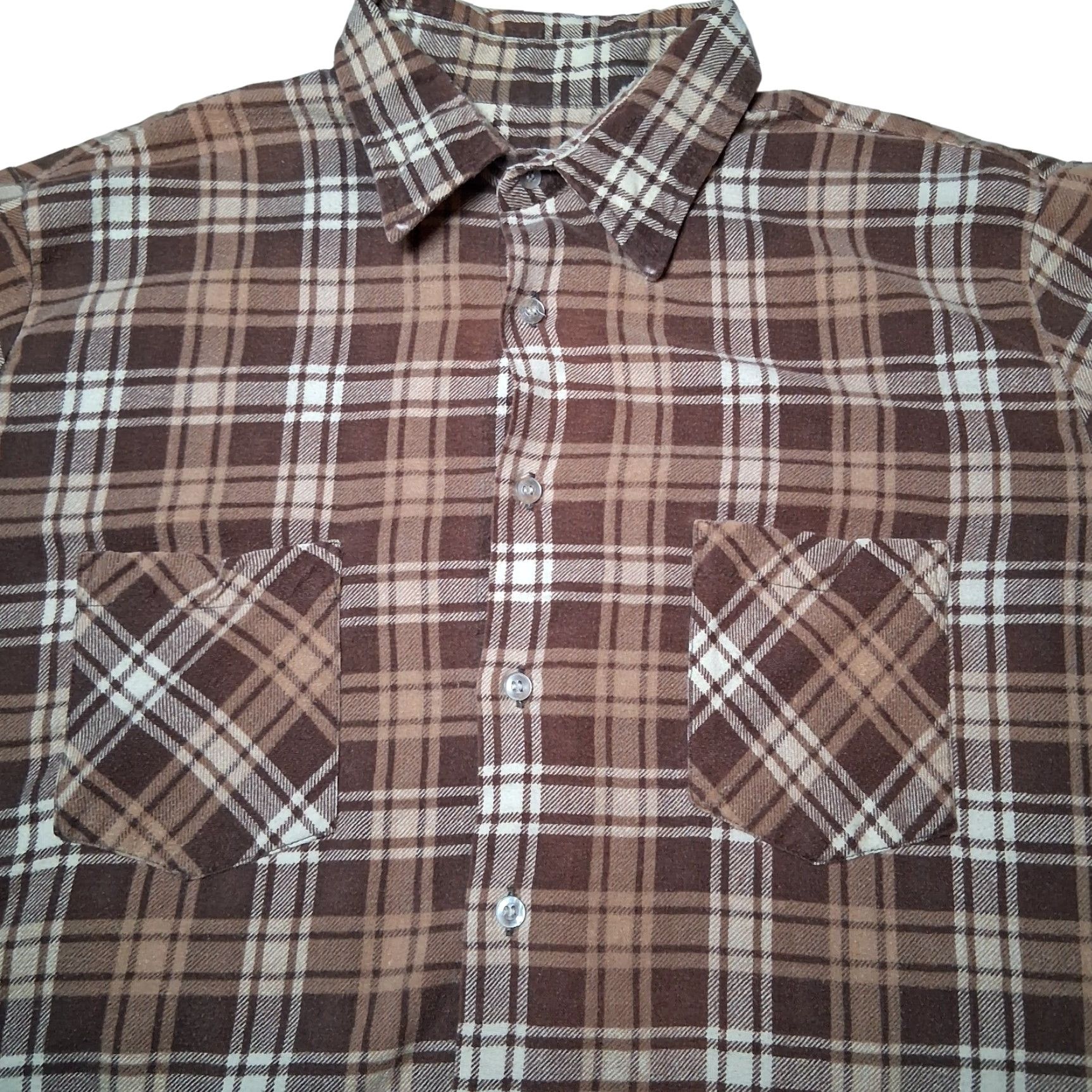 Vintage VINTAGE Bud Berma Highlander Flannel Shirt Men XL Brown Plaid Grunge Indie READ Size US XL / EU 56 / 4 - 2 Thumbnail