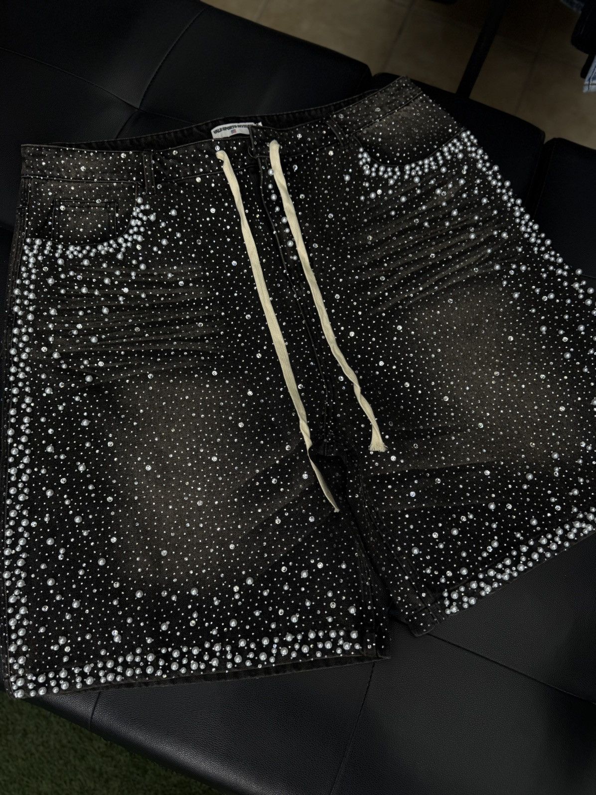 Vale Valley Vale Rhinestone Shorts Black Size 40 (NEW) Size US 40 / EU 56 - 5 Thumbnail