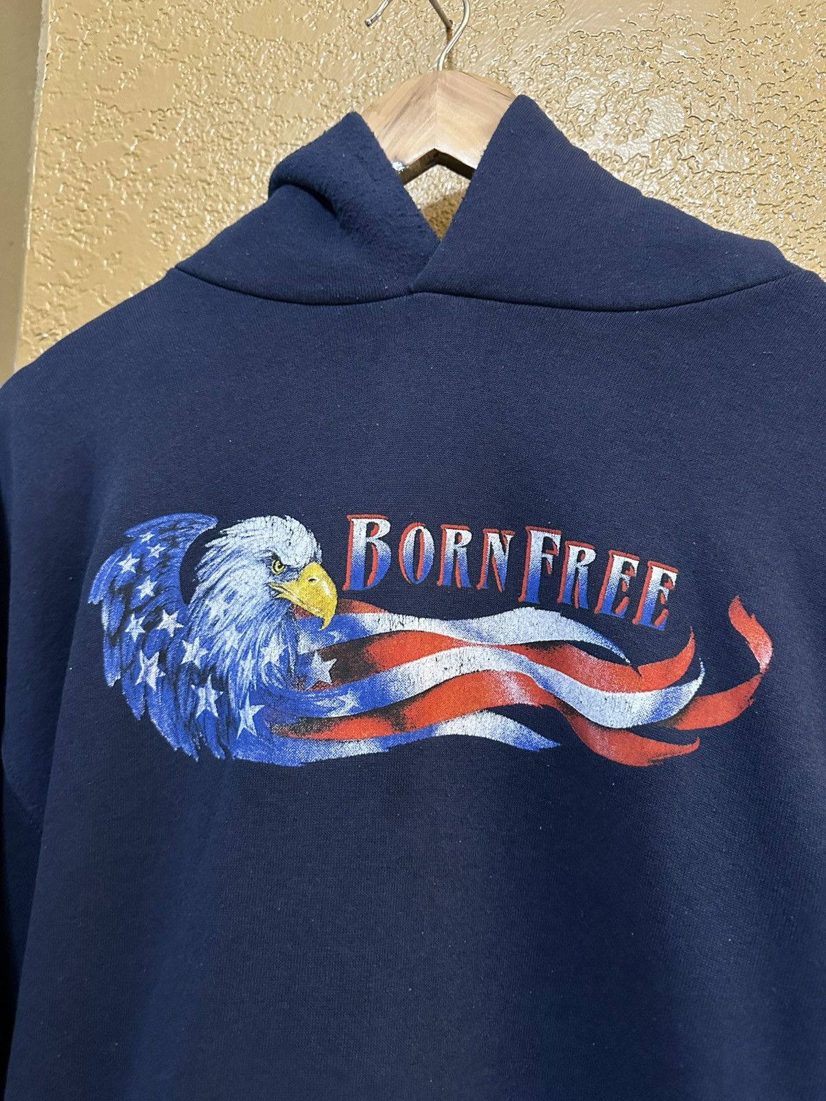 Vintage 🦅 vintage 90s Russell Athletic Born Free Choppers Hoodie Size US L / EU 52-54 / 3 - 2 Thumbnail