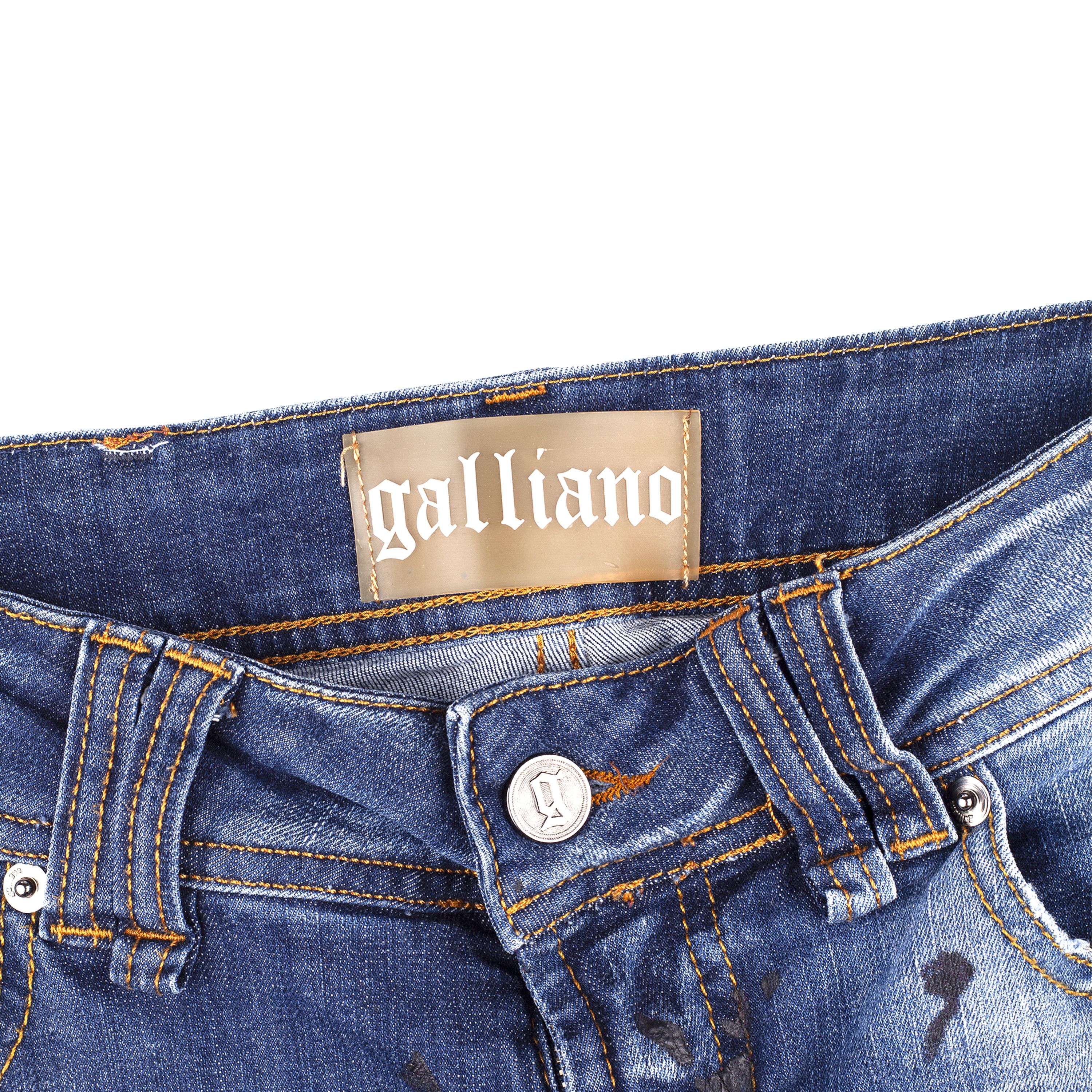 John Galliano John Galliano Gazette Newspaper Purple Splash Jeans Size 27" / US 4 / IT 40 - 4 Thumbnail
