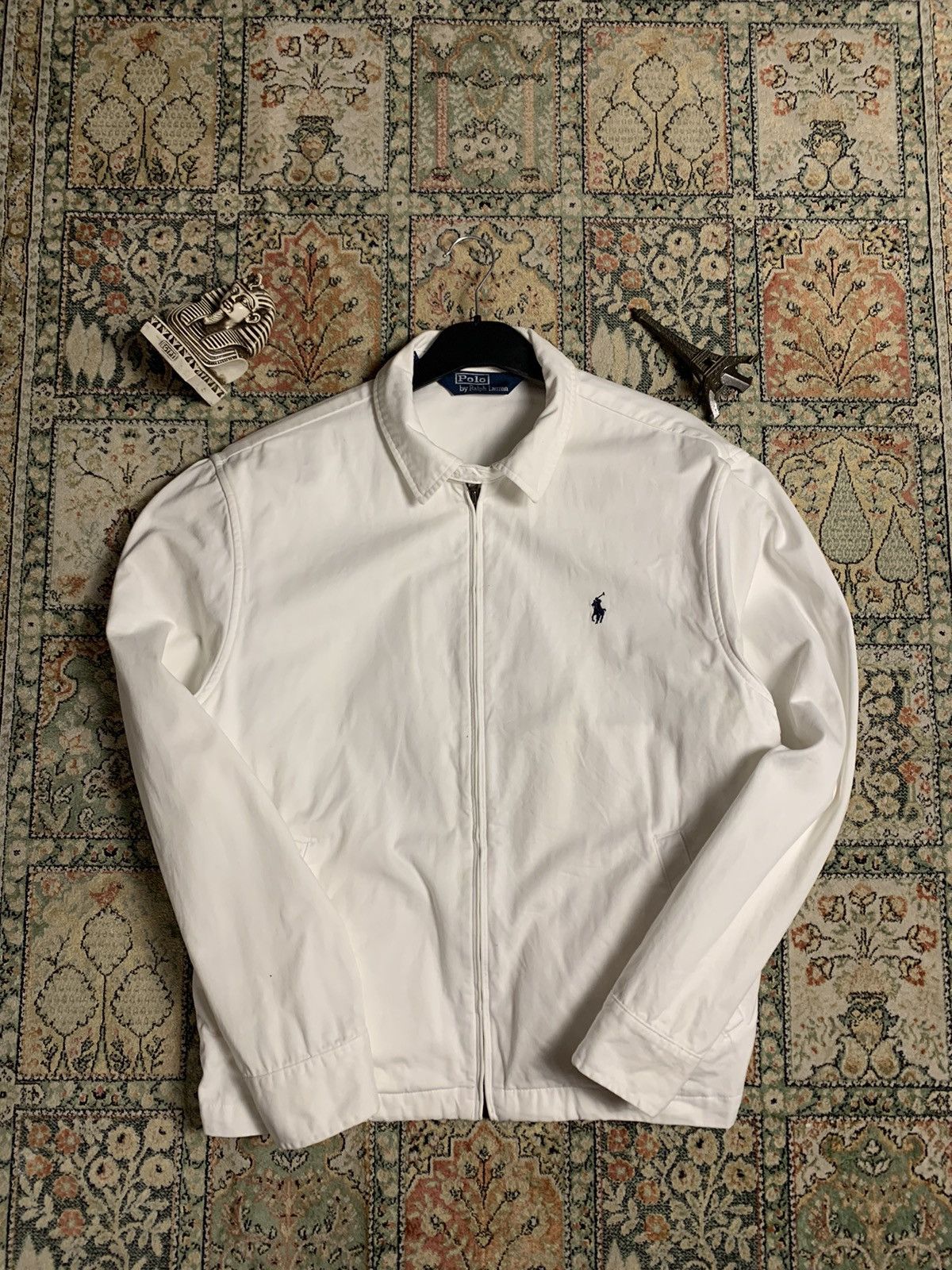Polo Ralph Lauren × Ralph Lauren × Vintage Rare Vintage Polo Ralph Lauren White Zip Up Jacket Pony Logo Size US L / EU 52-54 / 3 - 1 Thumbnail